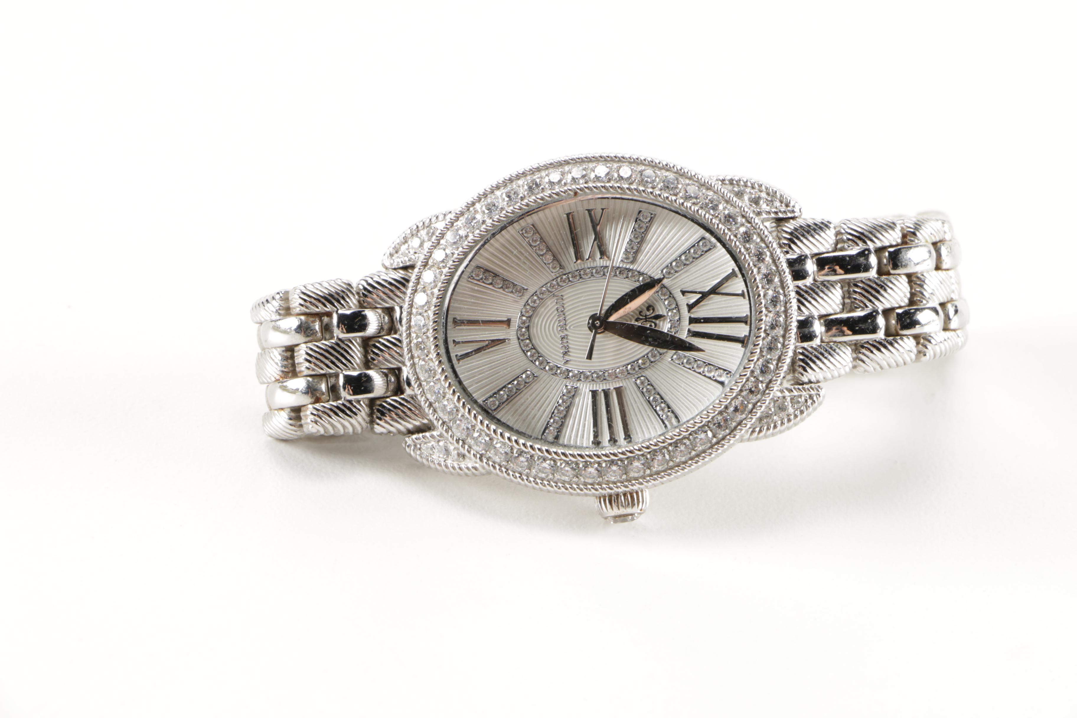 Judith Ripka Silver Tone Watch