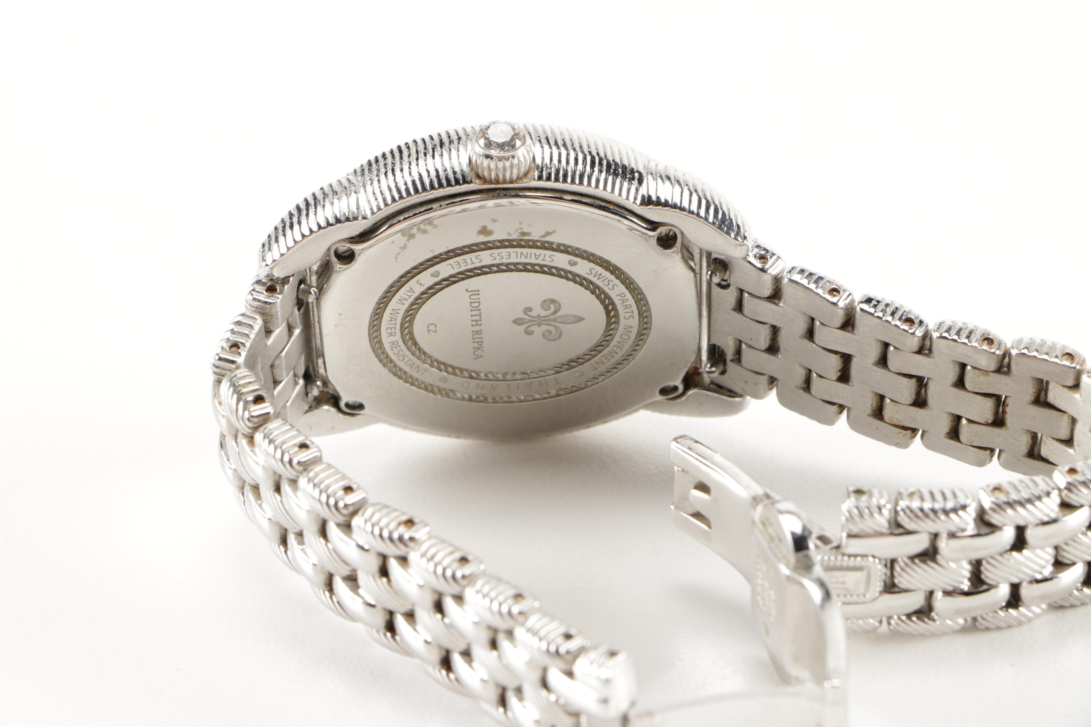 Judith Ripka Silver Tone Watch