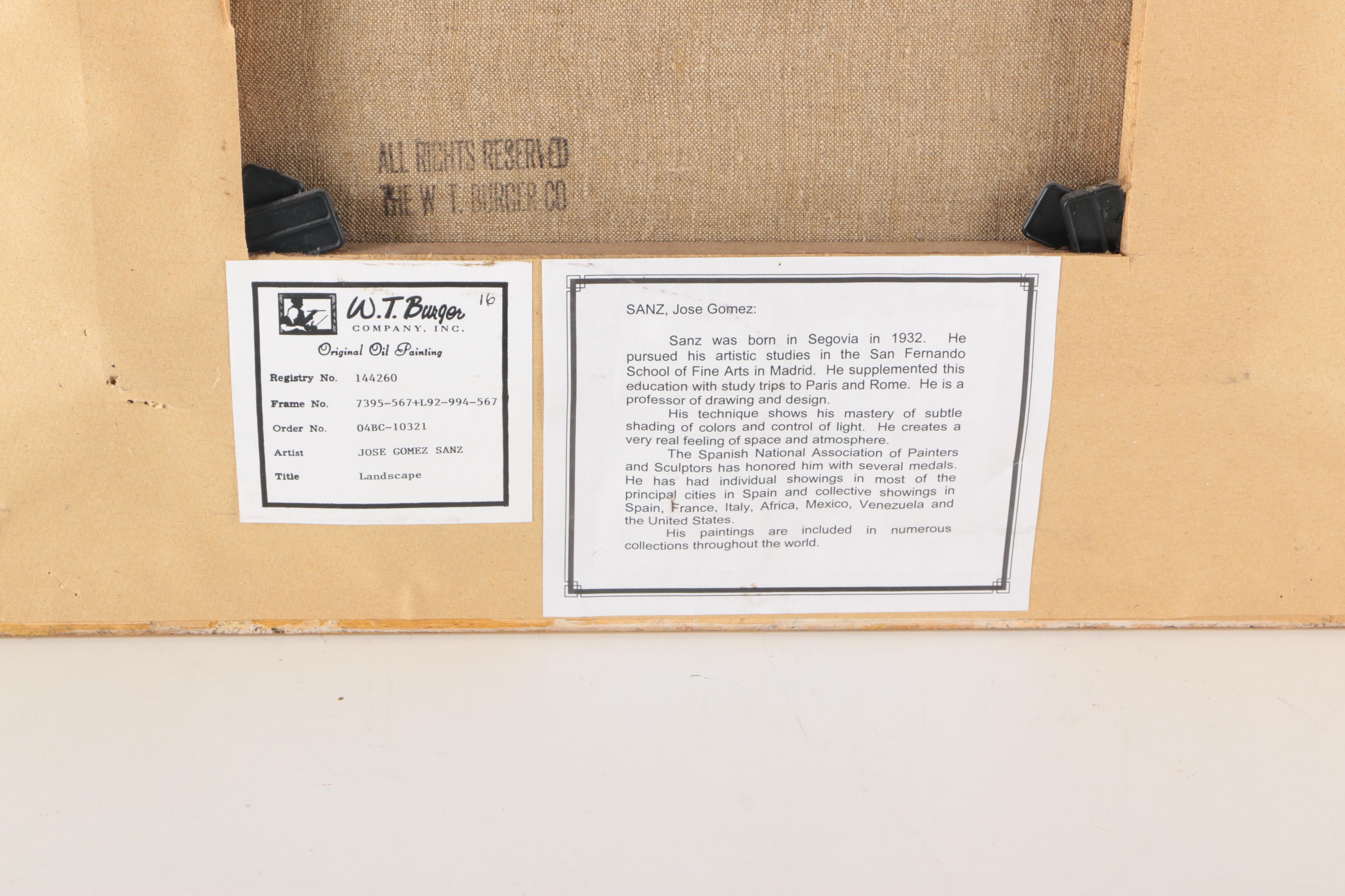 "Landscape" Jose Gomez-Sanz Original Oil Painting on Canvas