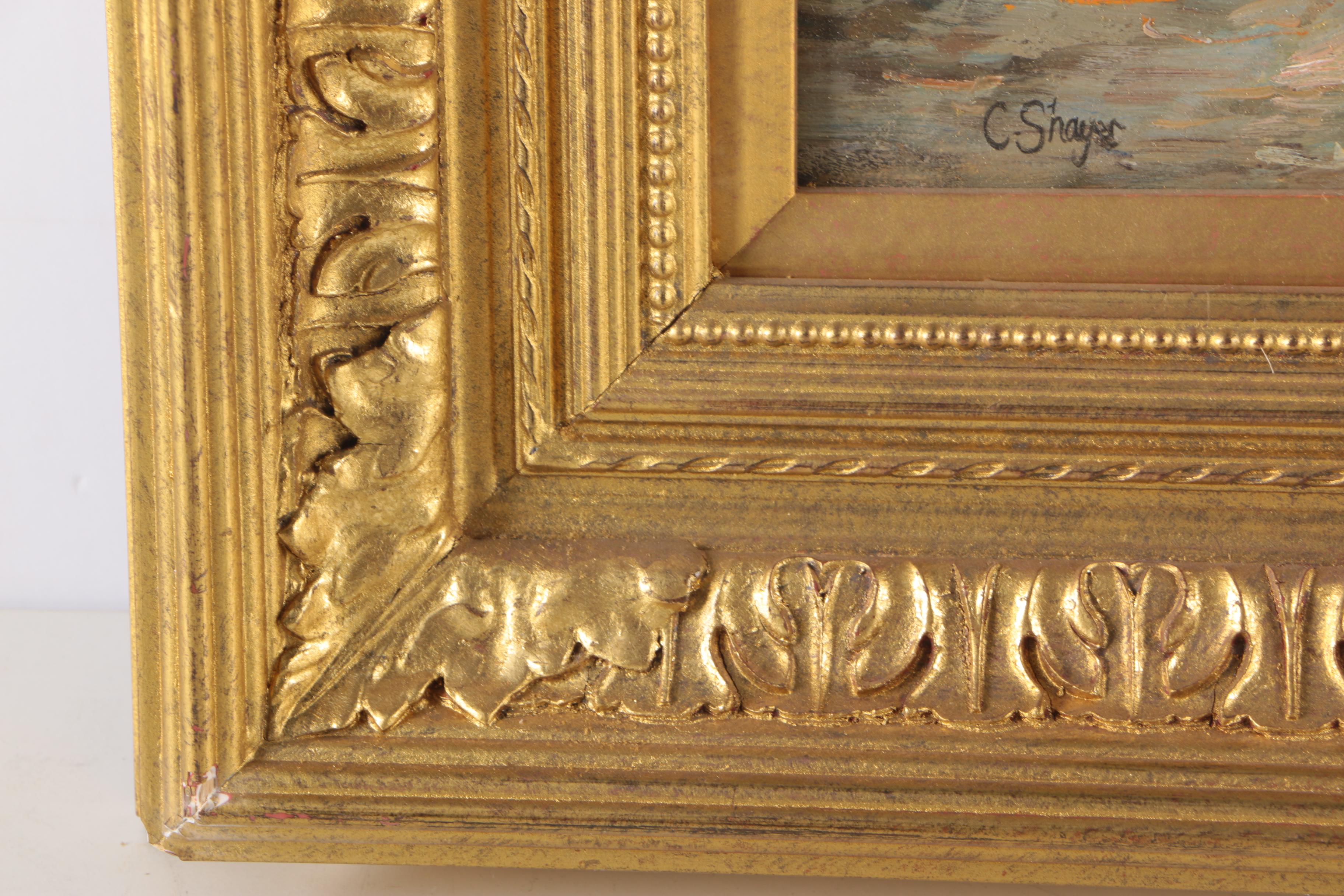 C. Shayer Original Oil Painting "Chickens"