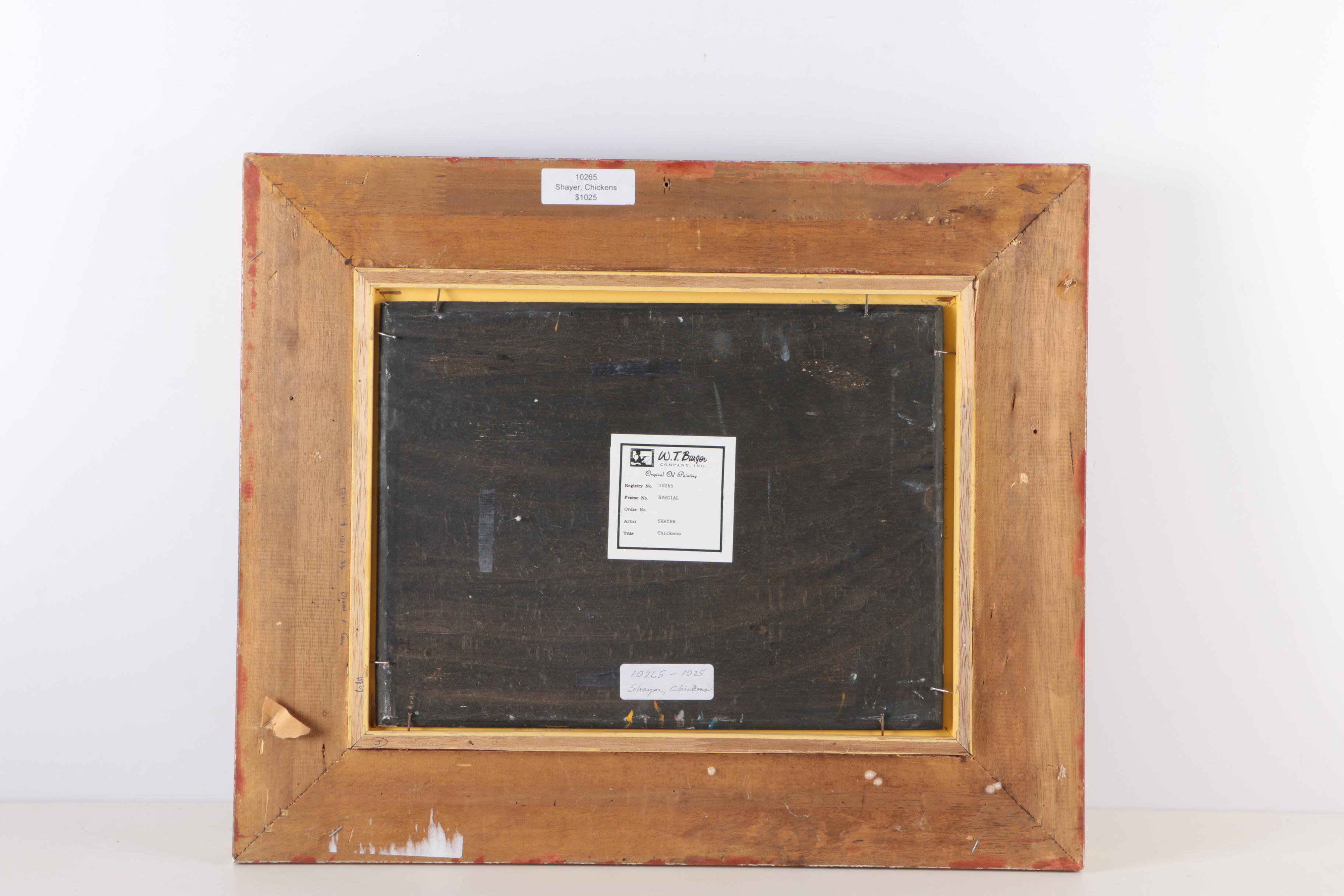 C. Shayer Original Oil Painting "Chickens"