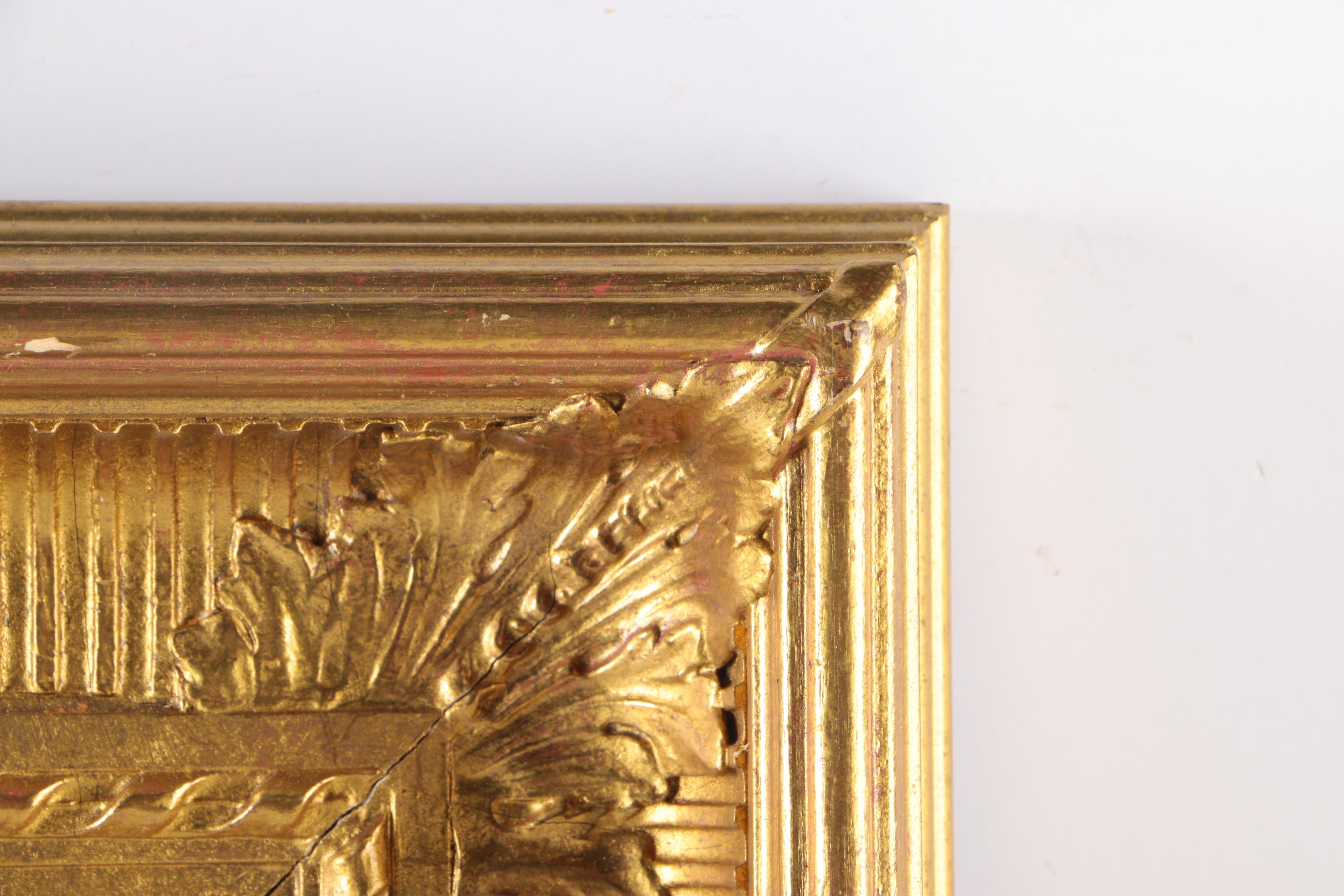 C. Lavel Oil on Wood Panel "Chickens"