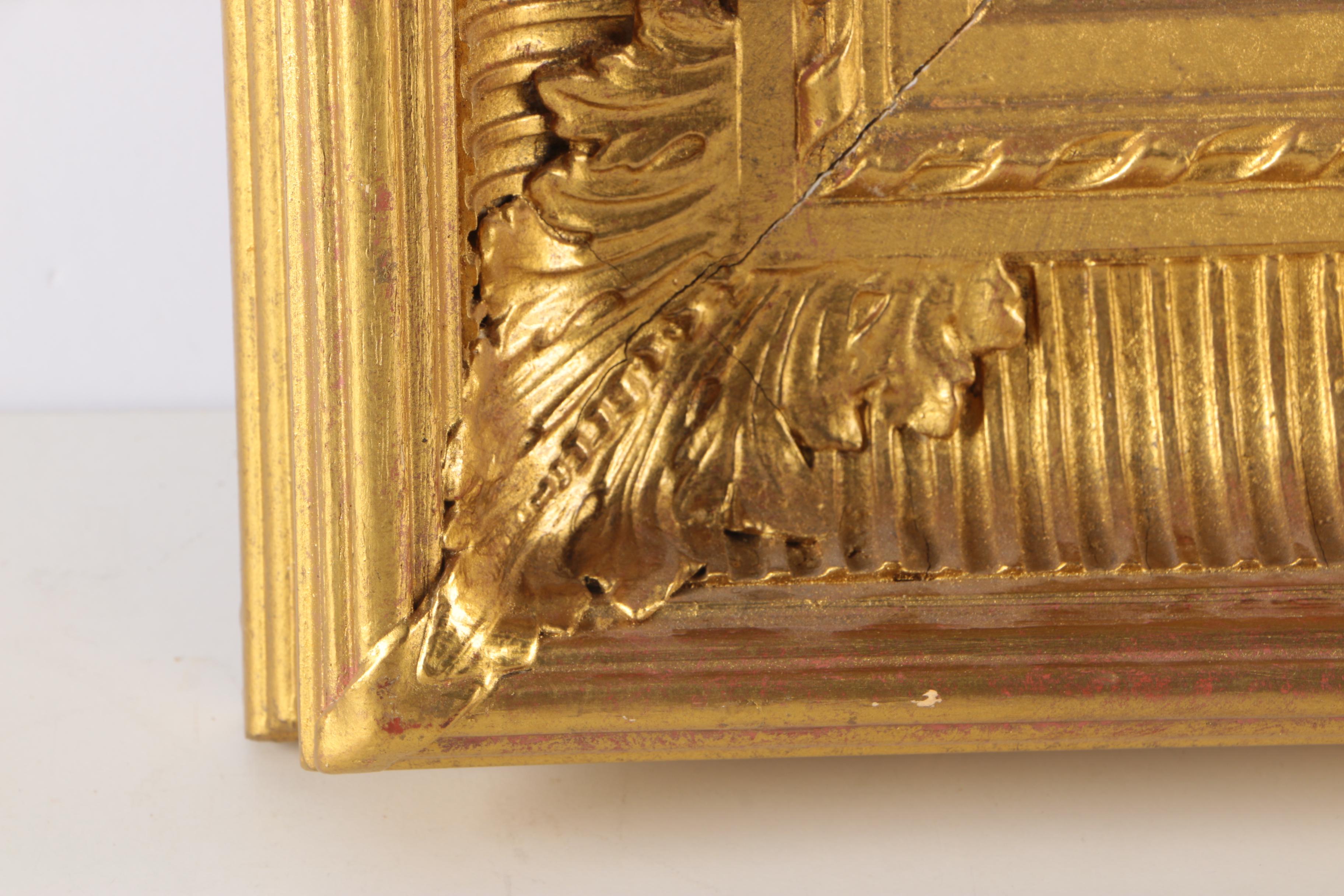 C. Lavel Oil on Wood Panel "Chickens"