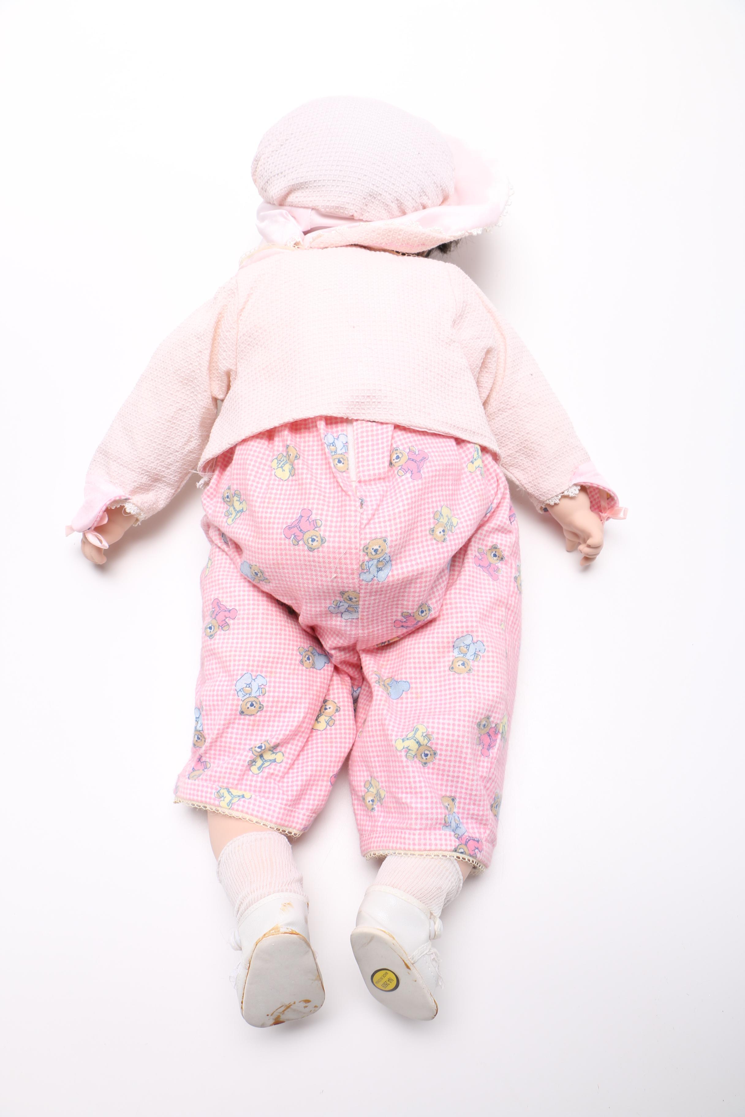 Ashley Belle Porcelain Doll with Pink Pillow