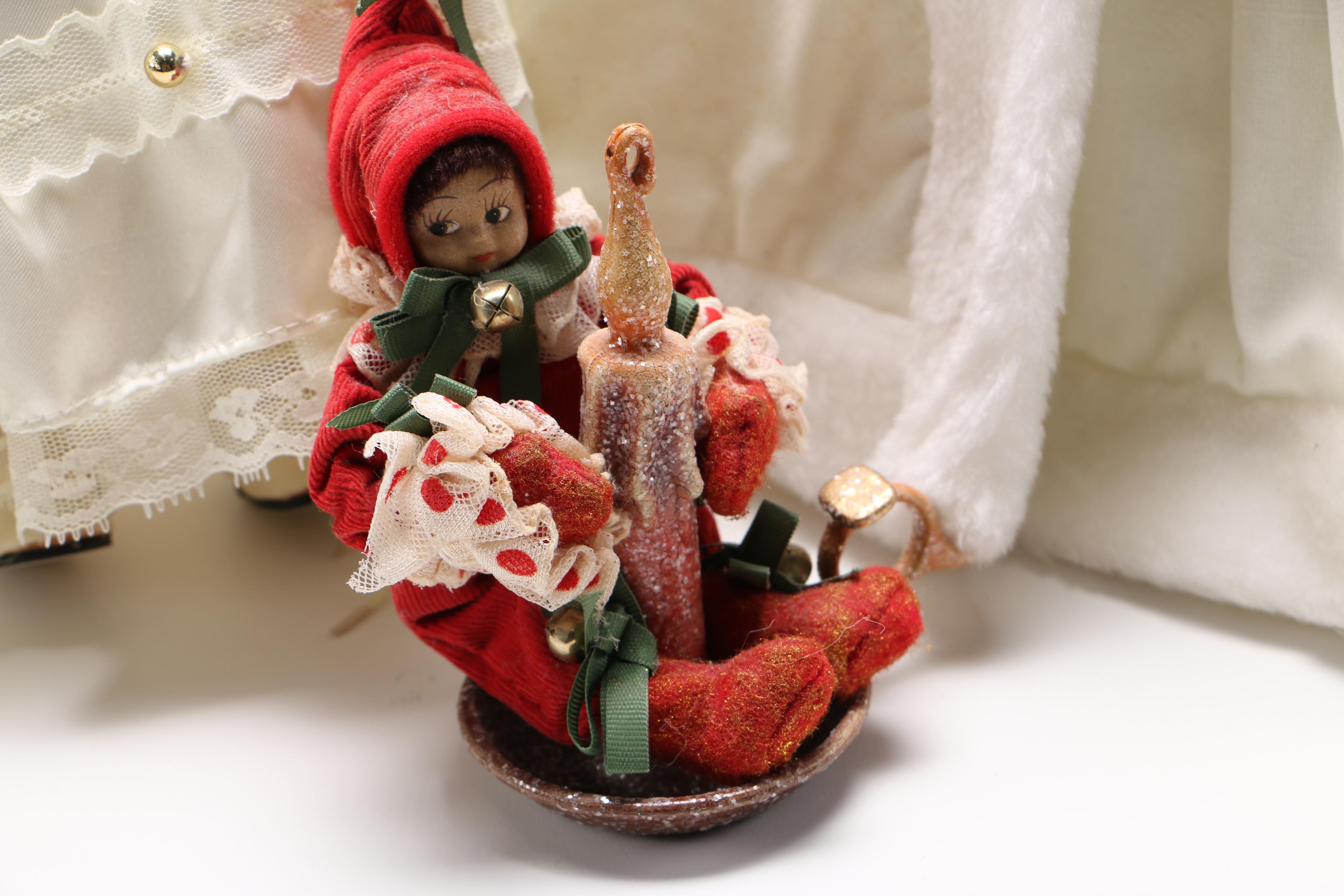 Collection of Winter Themed Porcelain Dolls