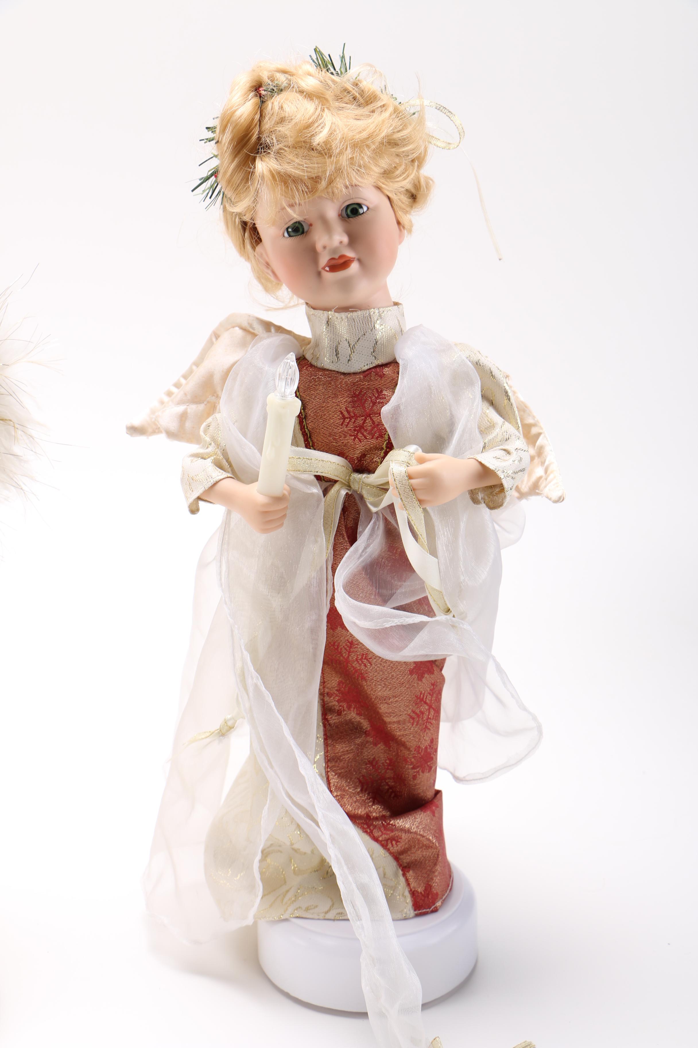 Collection of Winter Themed Porcelain Dolls