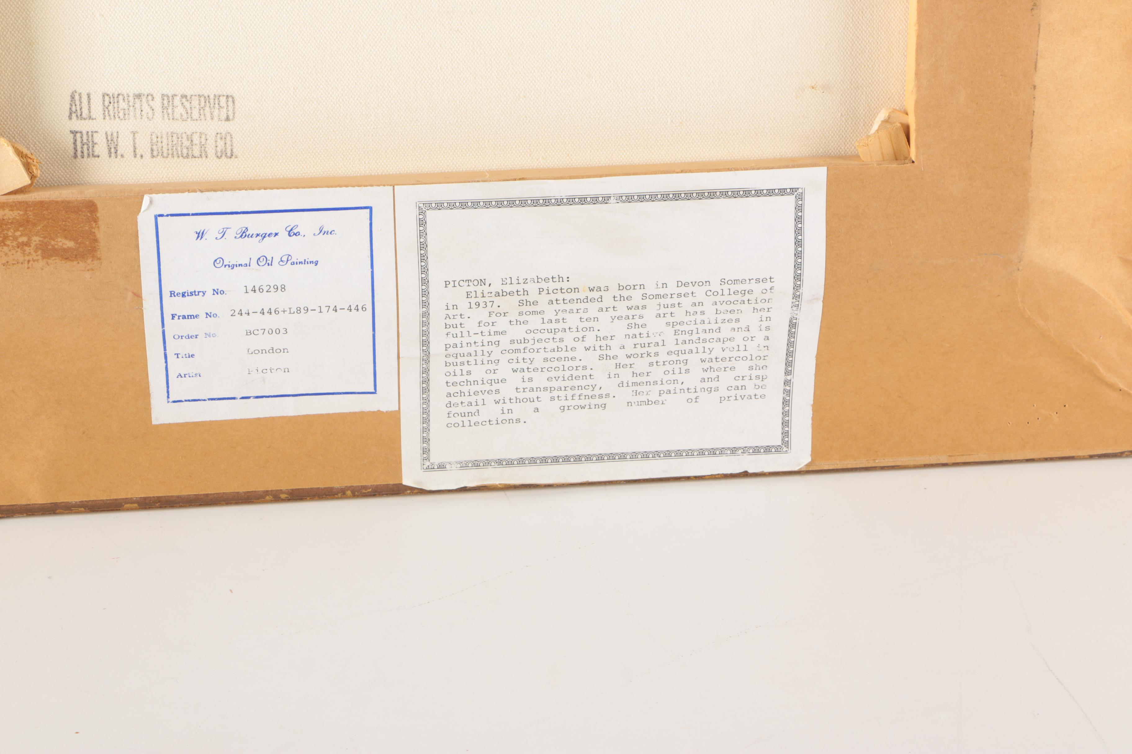 Original Oil Painting "London" by Elizabeth Picton