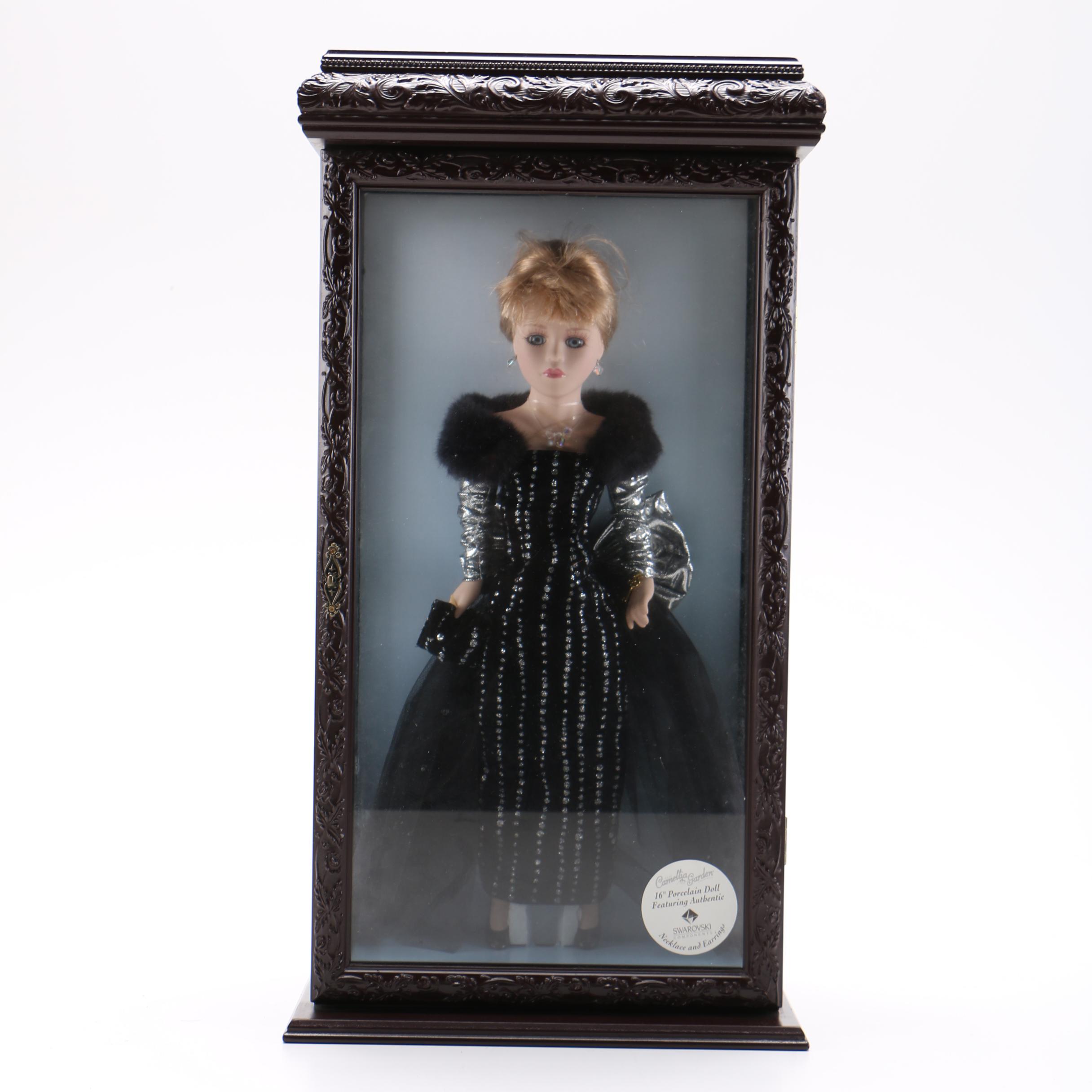 2000 Camellia Garden Collection Porcelain Doll with Swarovski Necklace and Earrings