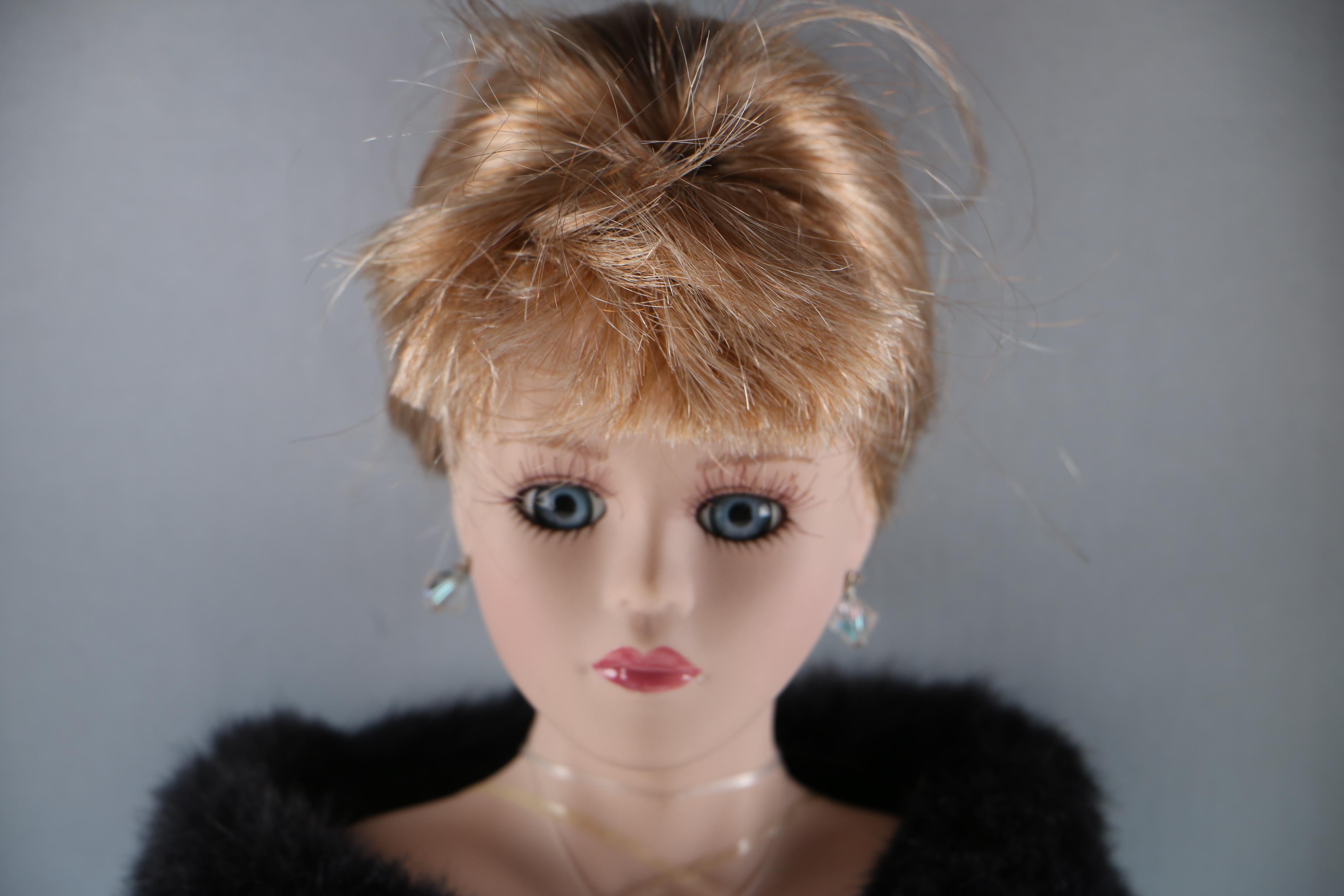 2000 Camellia Garden Collection Porcelain Doll with Swarovski Necklace and Earrings