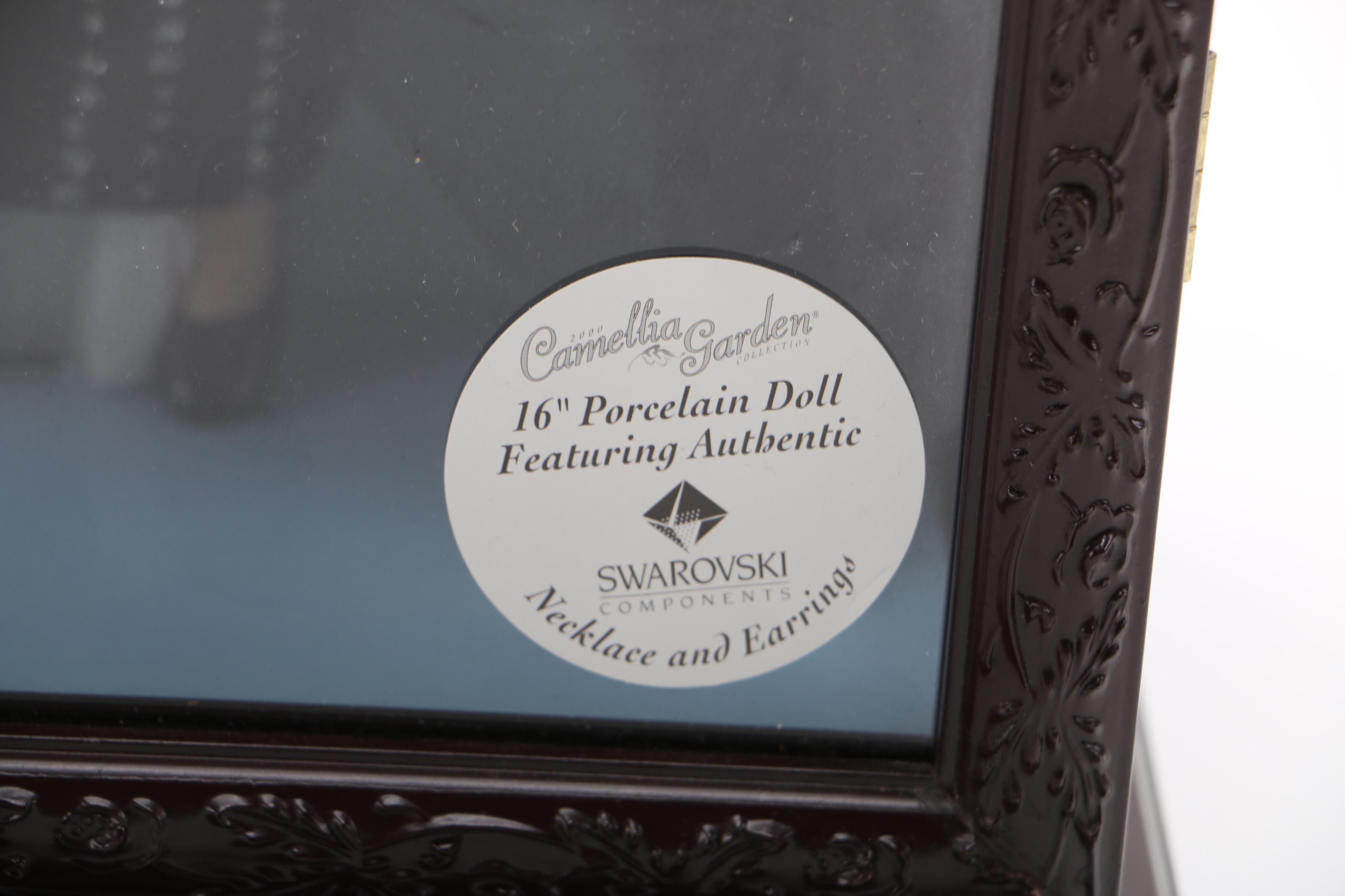 2000 Camellia Garden Collection Porcelain Doll with Swarovski Necklace and Earrings