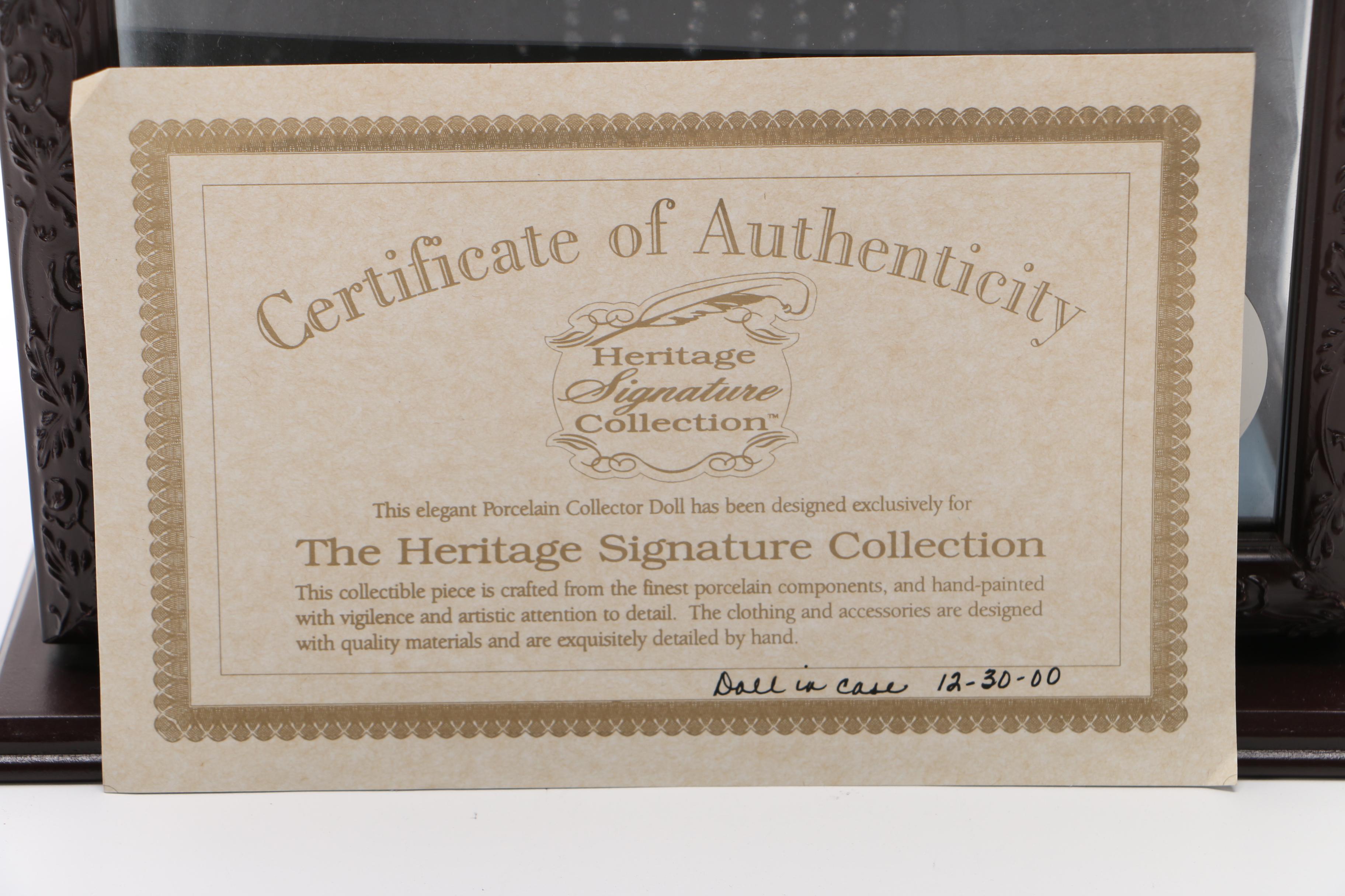 2000 Camellia Garden Collection Porcelain Doll with Swarovski Necklace and Earrings