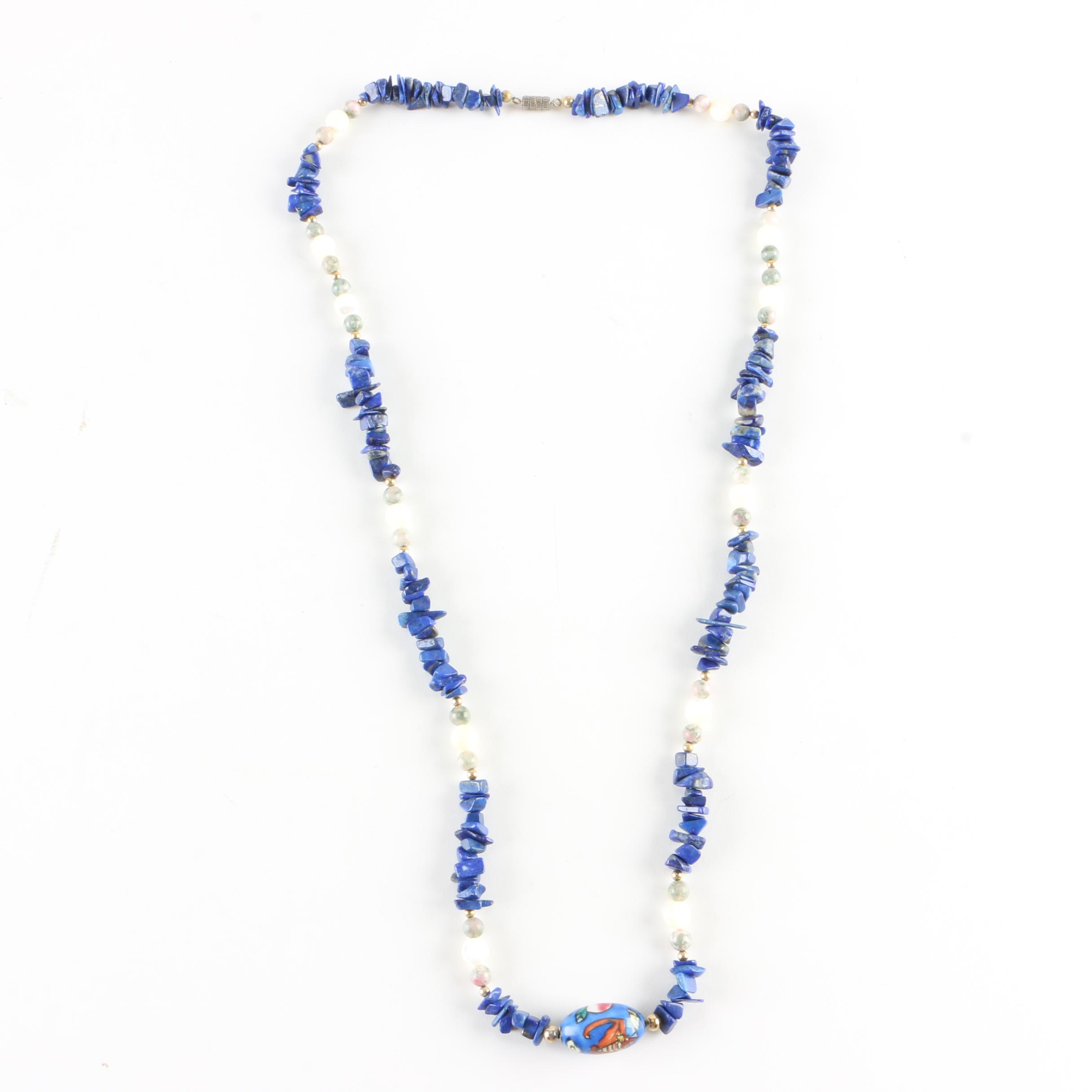 Vintage Necklace Featuring Jasper