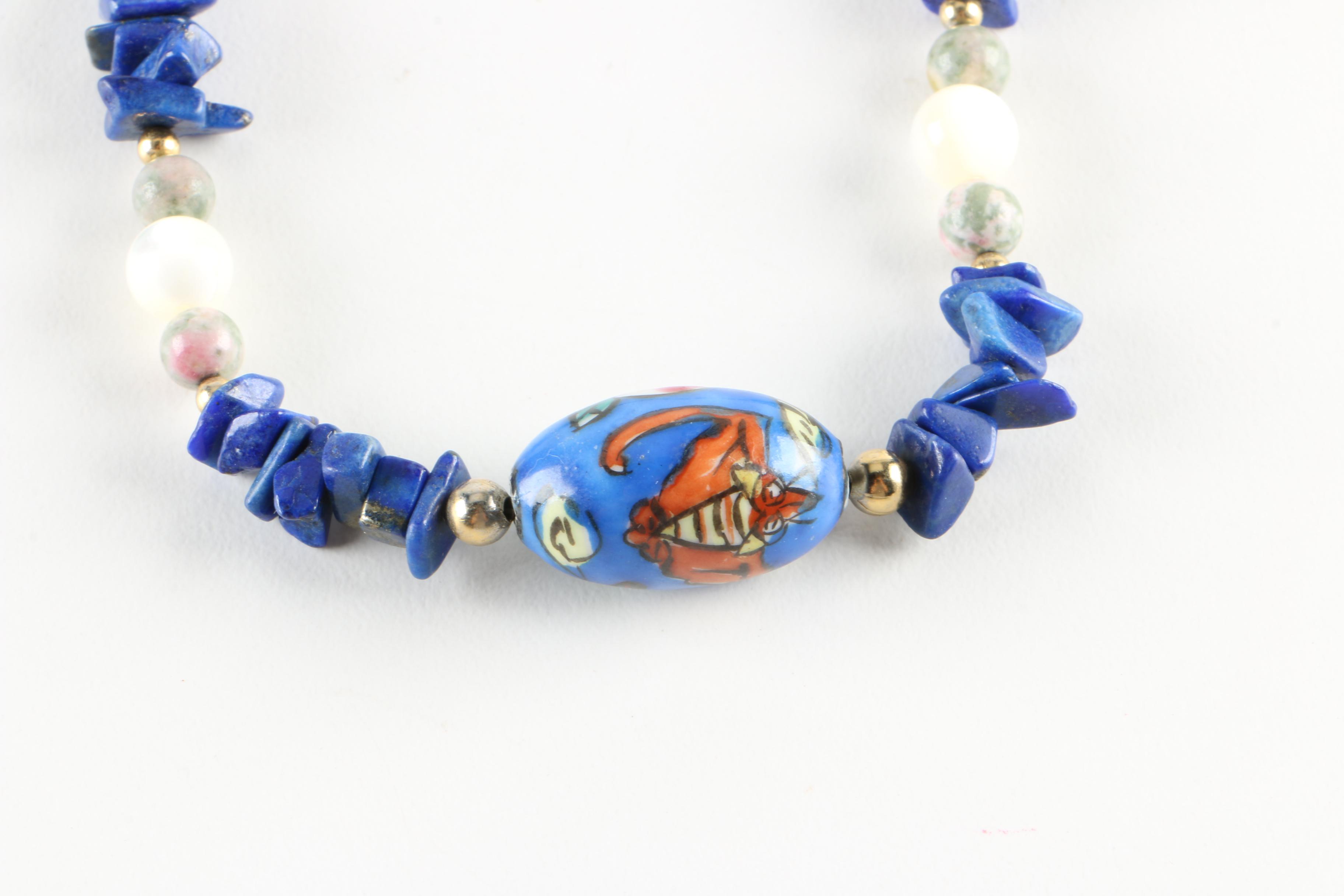 Vintage Necklace Featuring Jasper