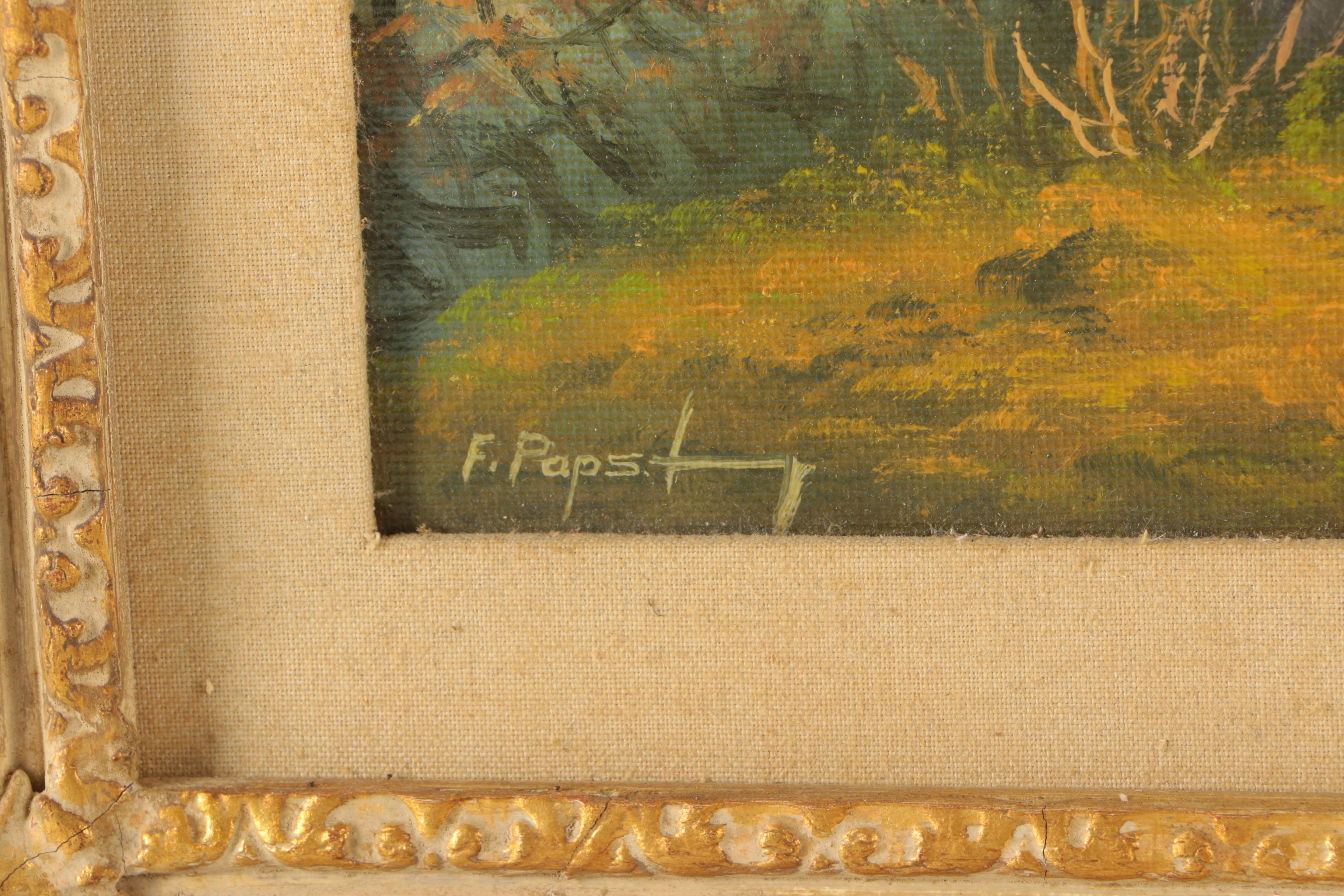 F. Papst Original Oil on Canvas of Salzburg