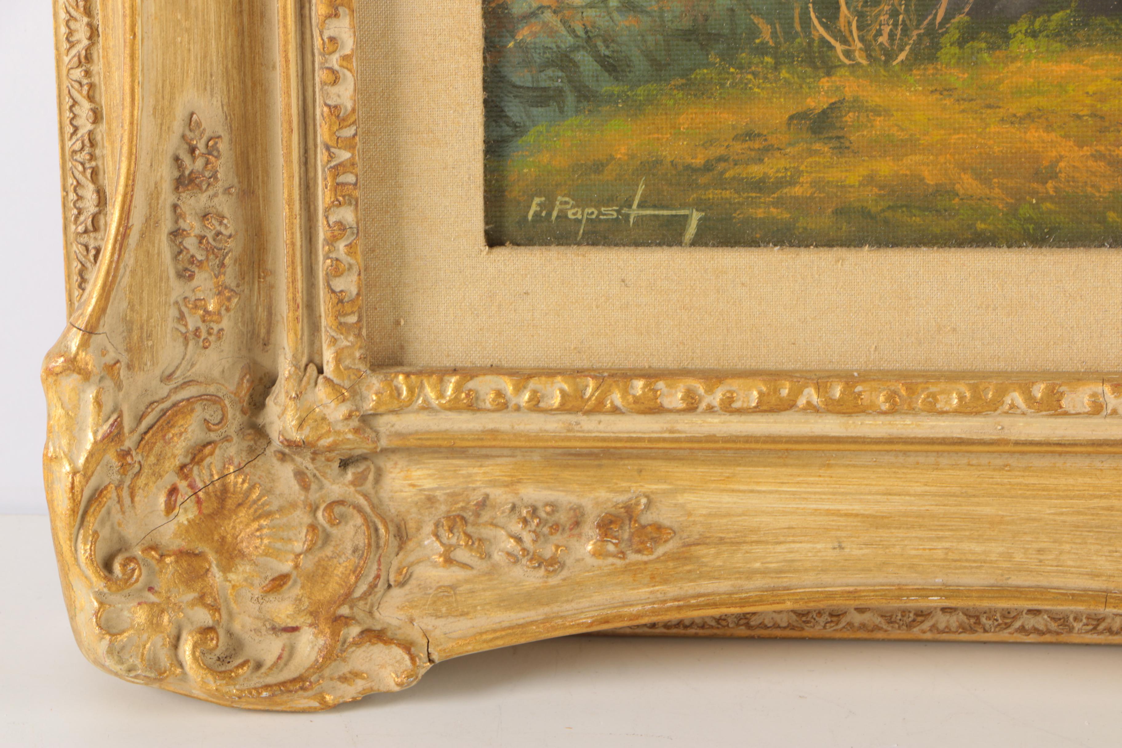 F. Papst Original Oil on Canvas of Salzburg