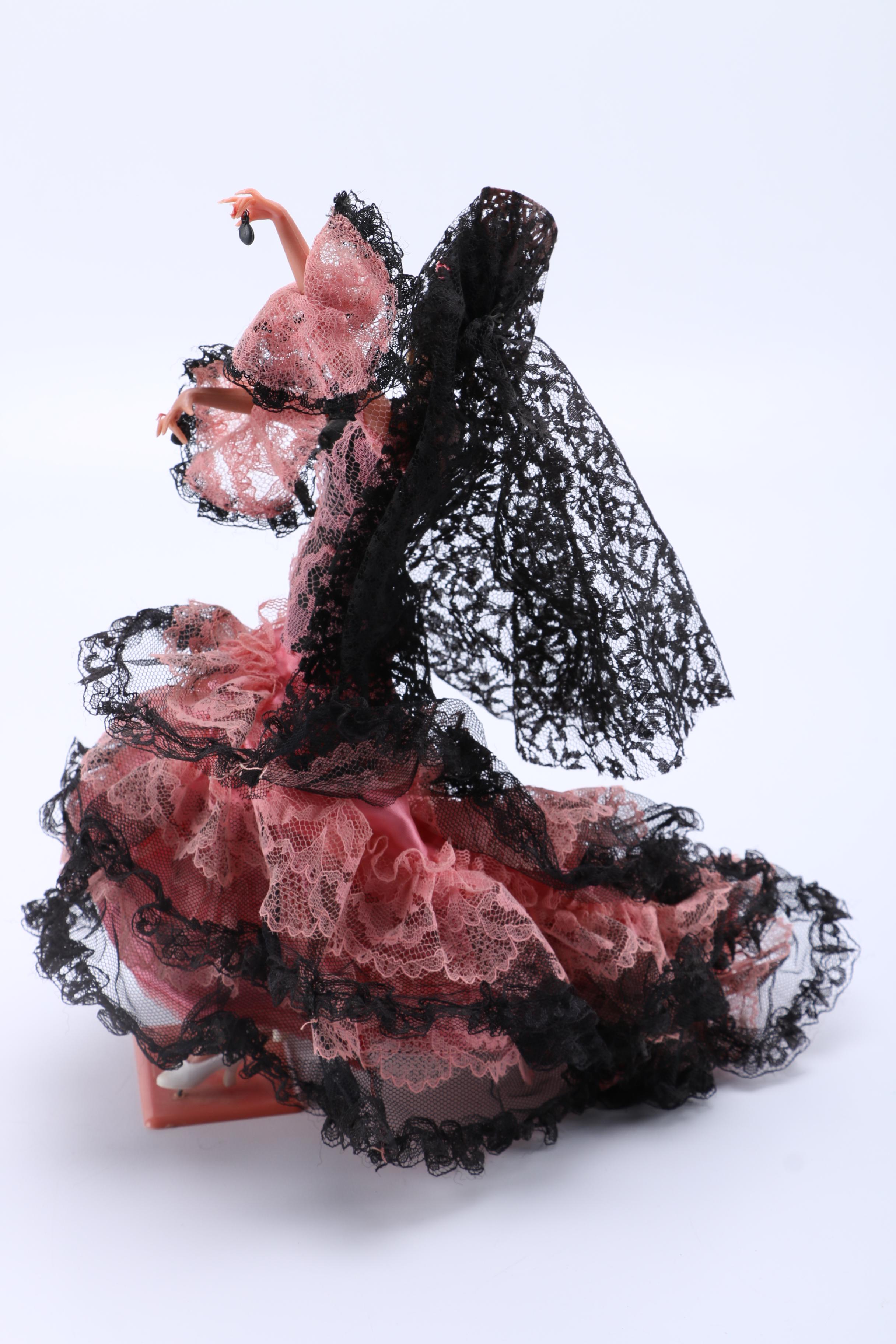 Porcelain Dolls in Mexican and Spanish Dress Featuring a Marin Chiclana