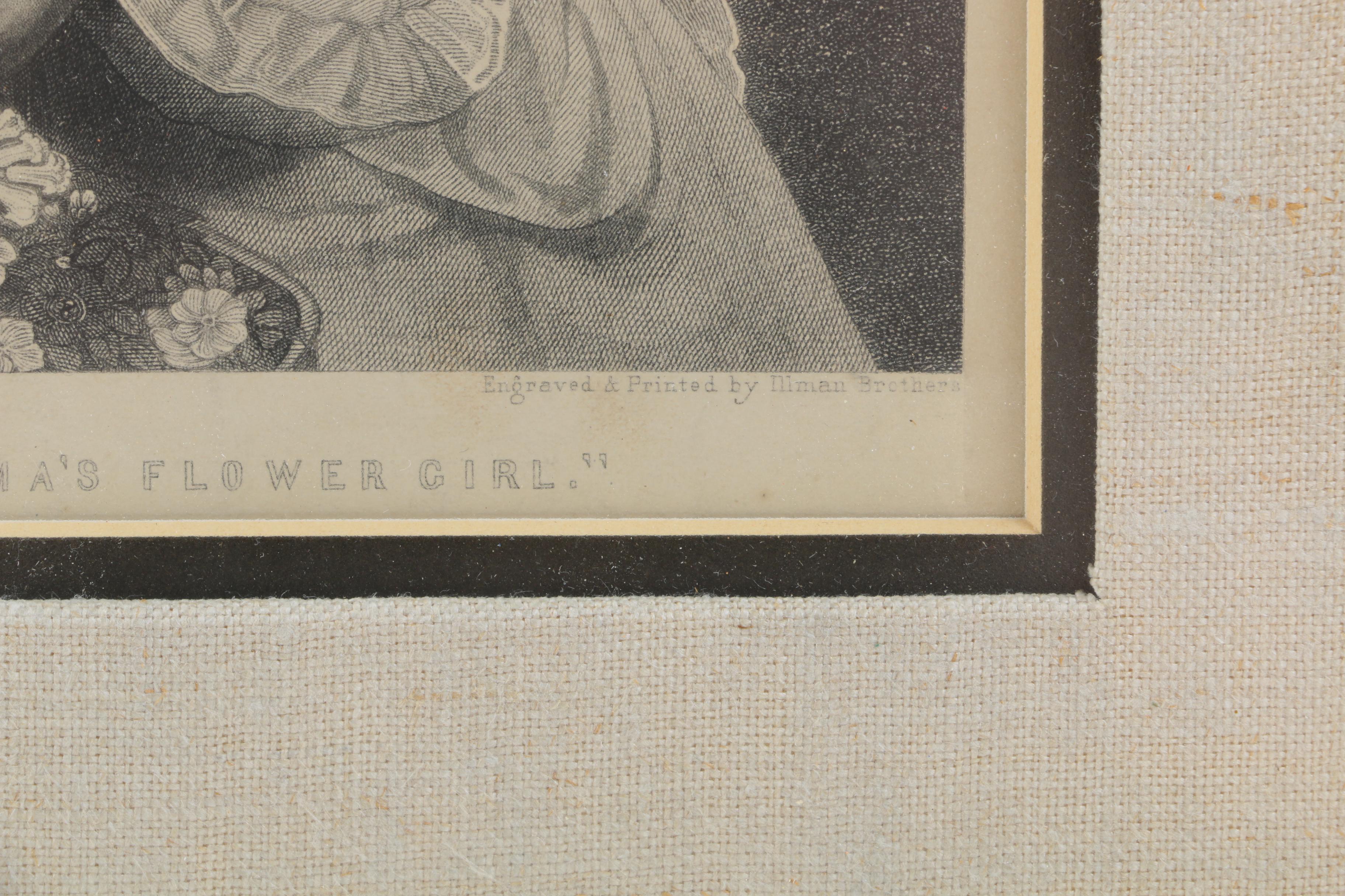 Lithograph After E.U. Eddie Painting "Mama's Flower Girl"