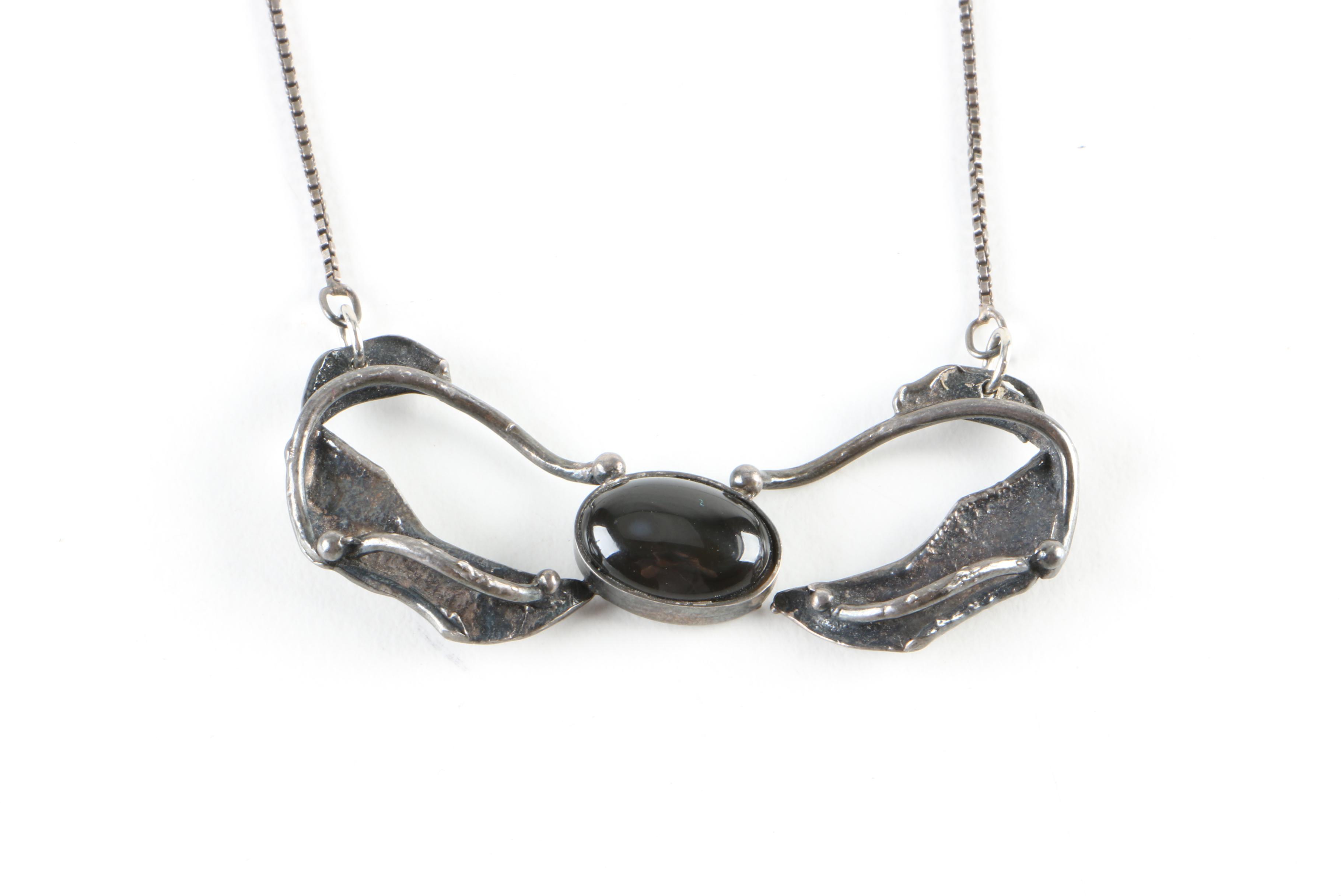 Sterling Silver Jewelry Featuring Mother of Pearl and Onyx