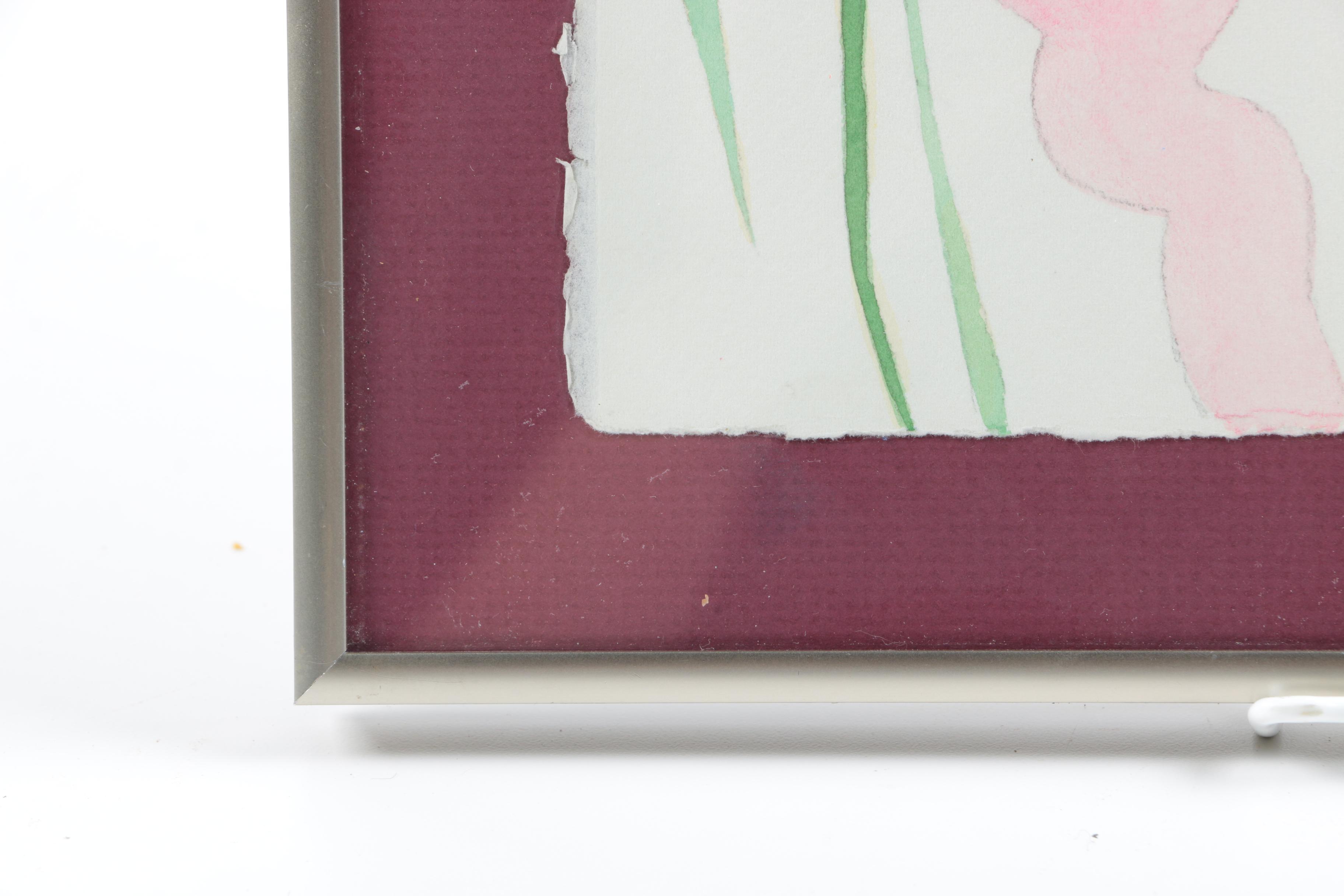 Stacy Watercolor Painting of Woman With Flowers