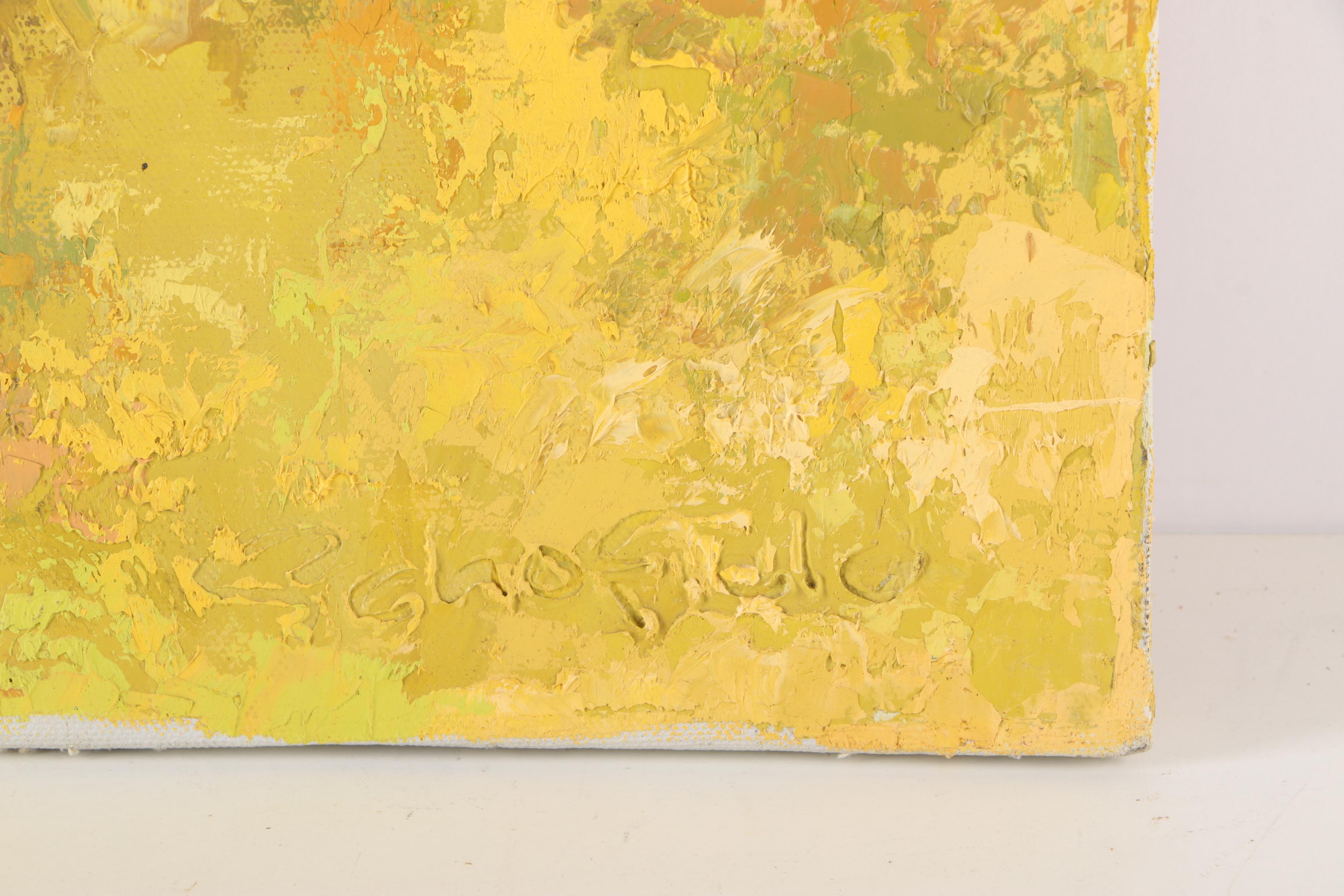 Signed Modernist Oil Painting Of Woman by Peter Schofield