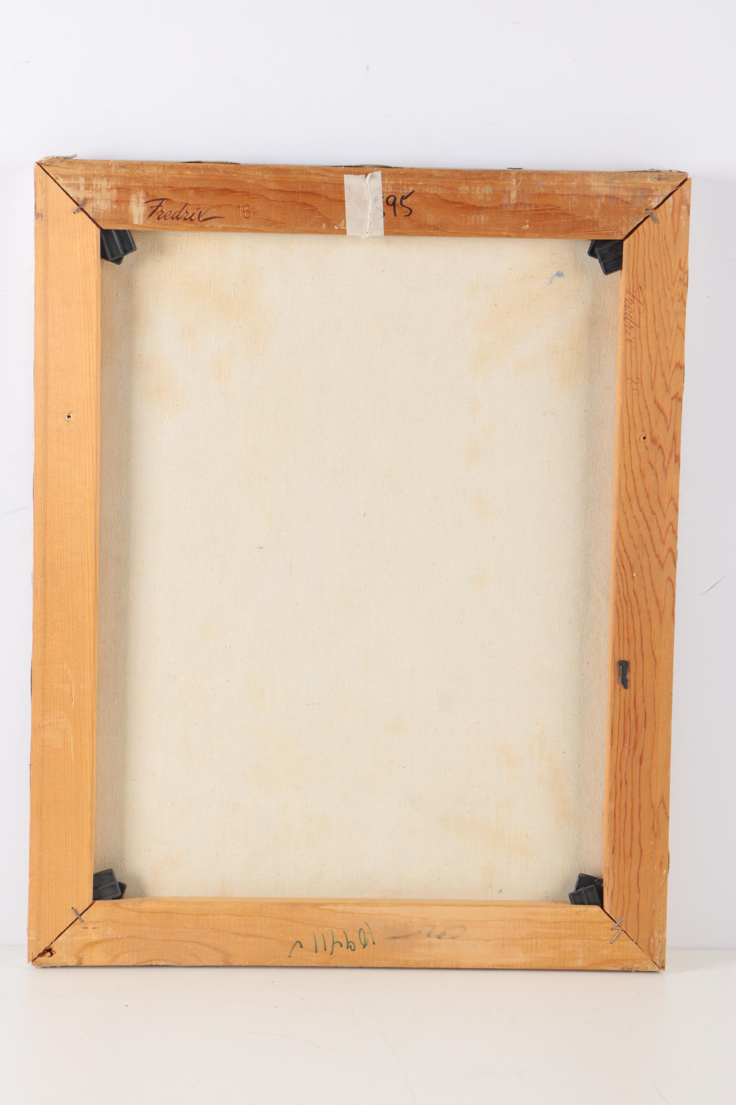 Signed Modernist Oil Painting Of Woman by Peter Schofield