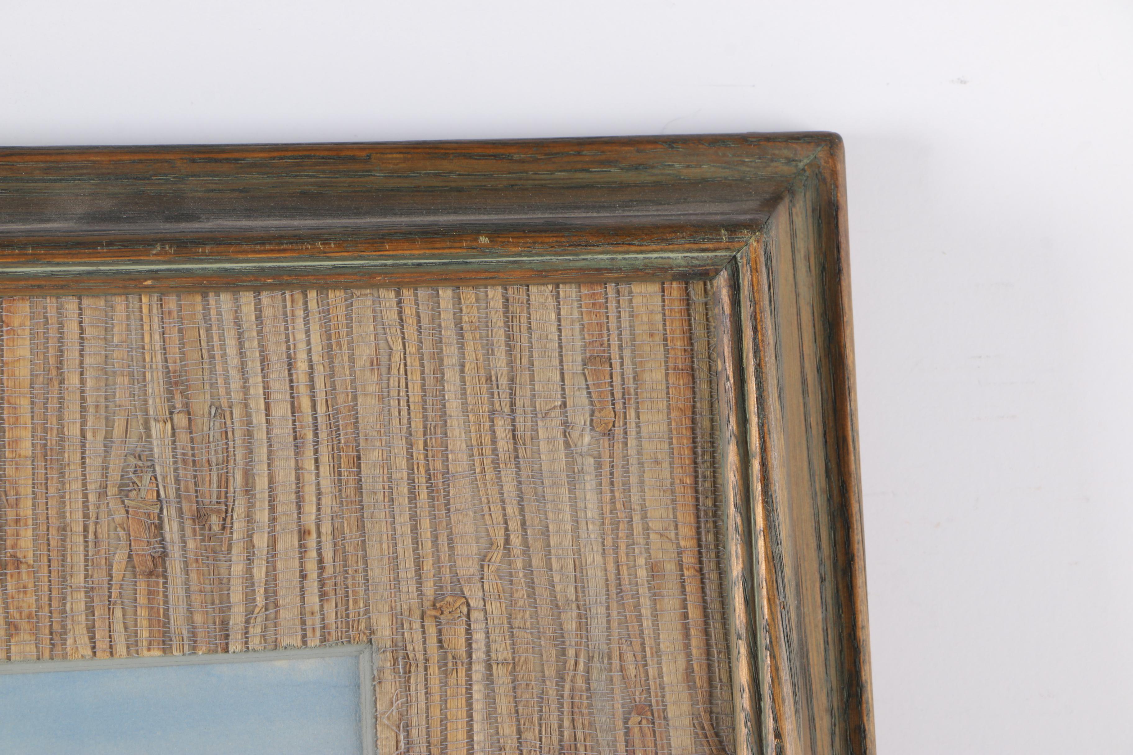 Framed Sporting Watercolor of Ducks by Riab