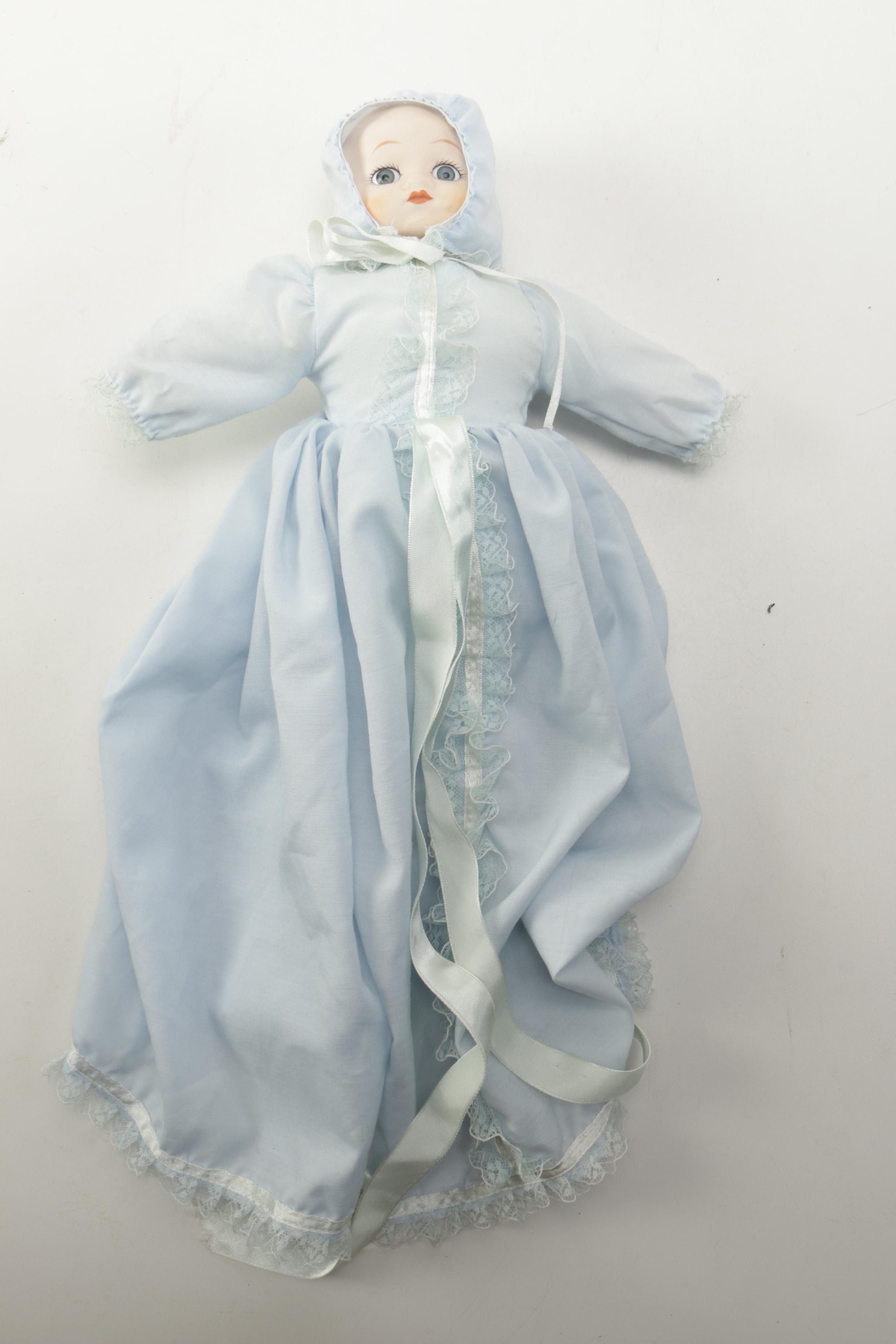 Porcelain Victorian-Style Mother and Baby Dolls