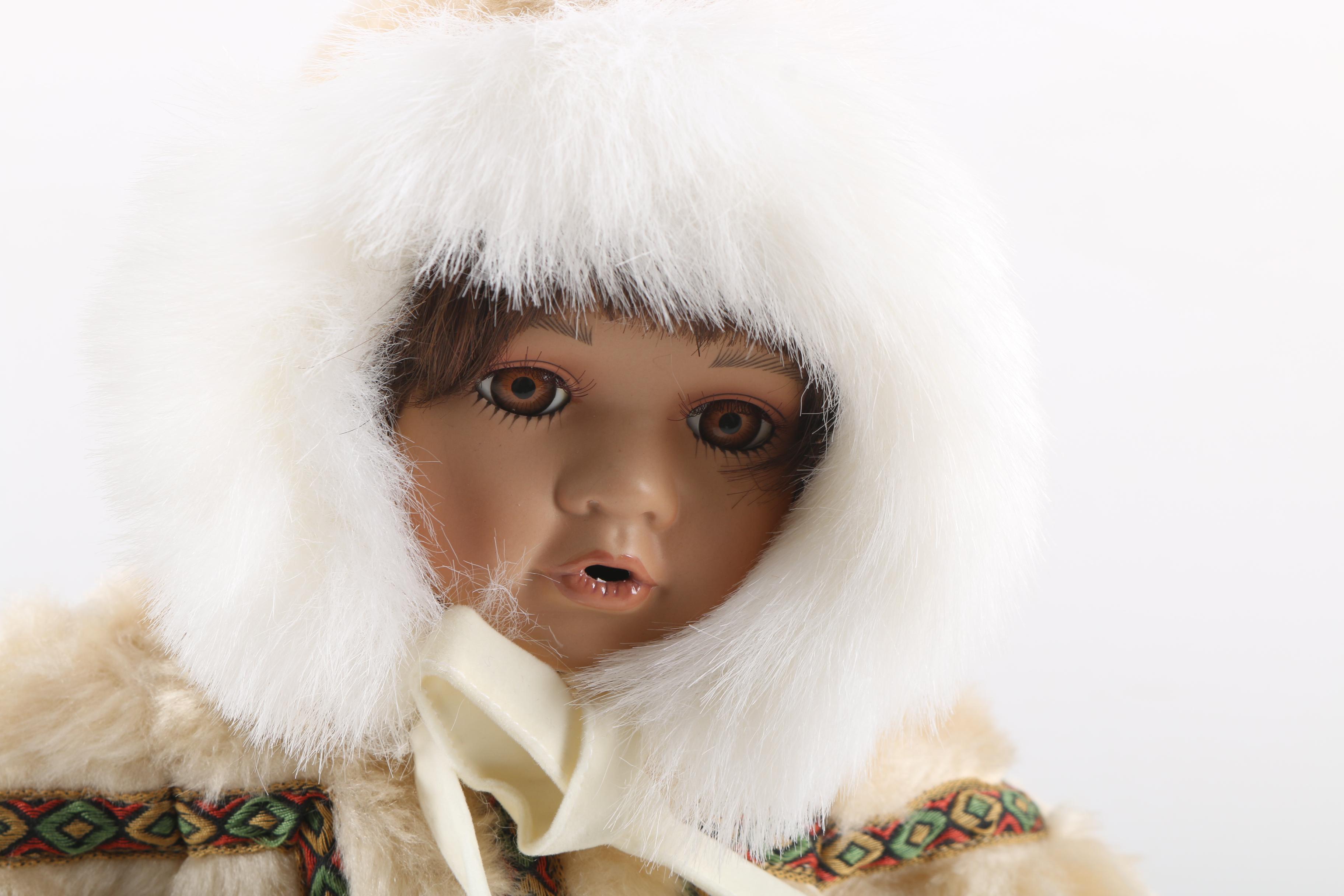 Porcelain Dolls with Inuit Style Attire