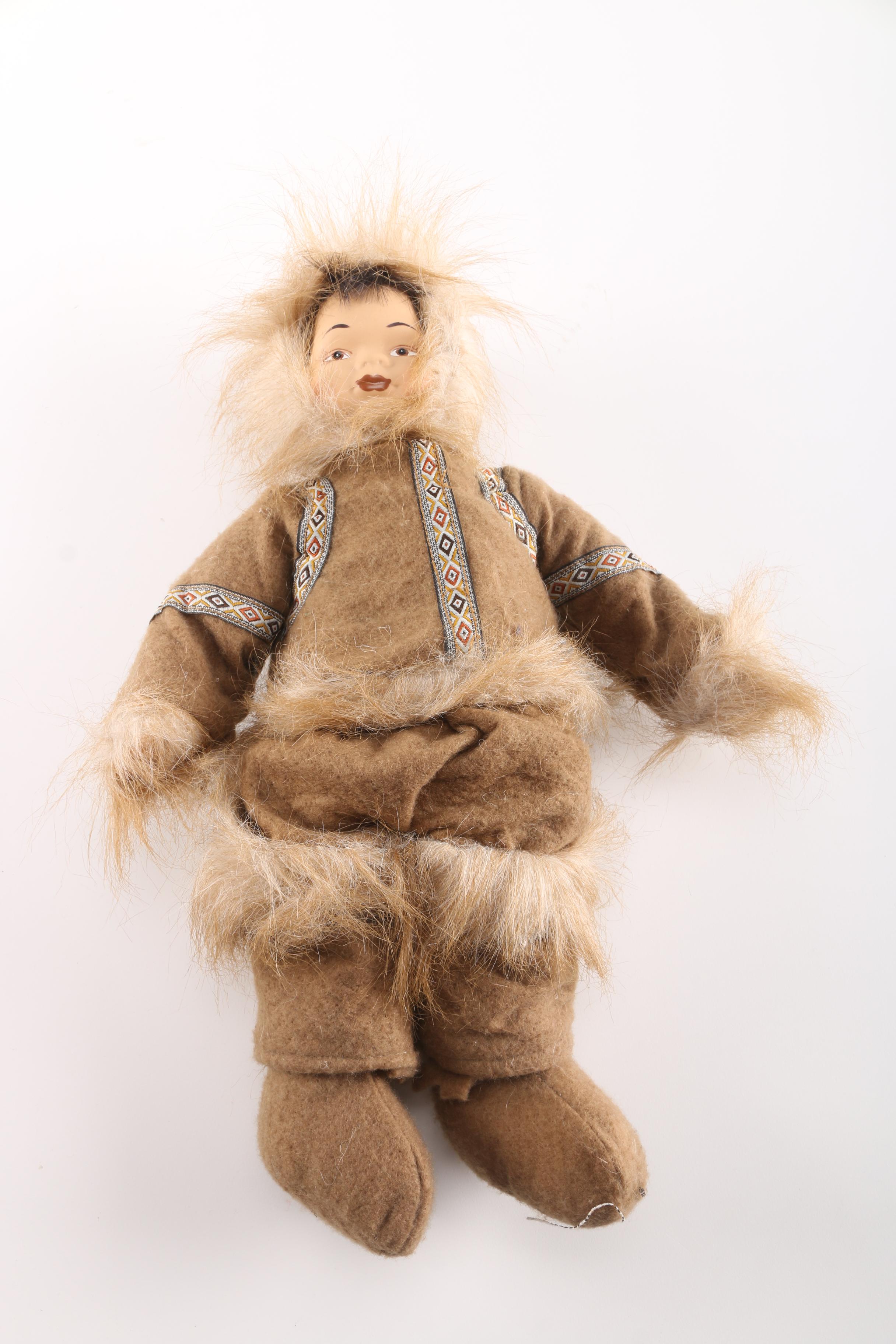Porcelain Dolls with Inuit Style Attire