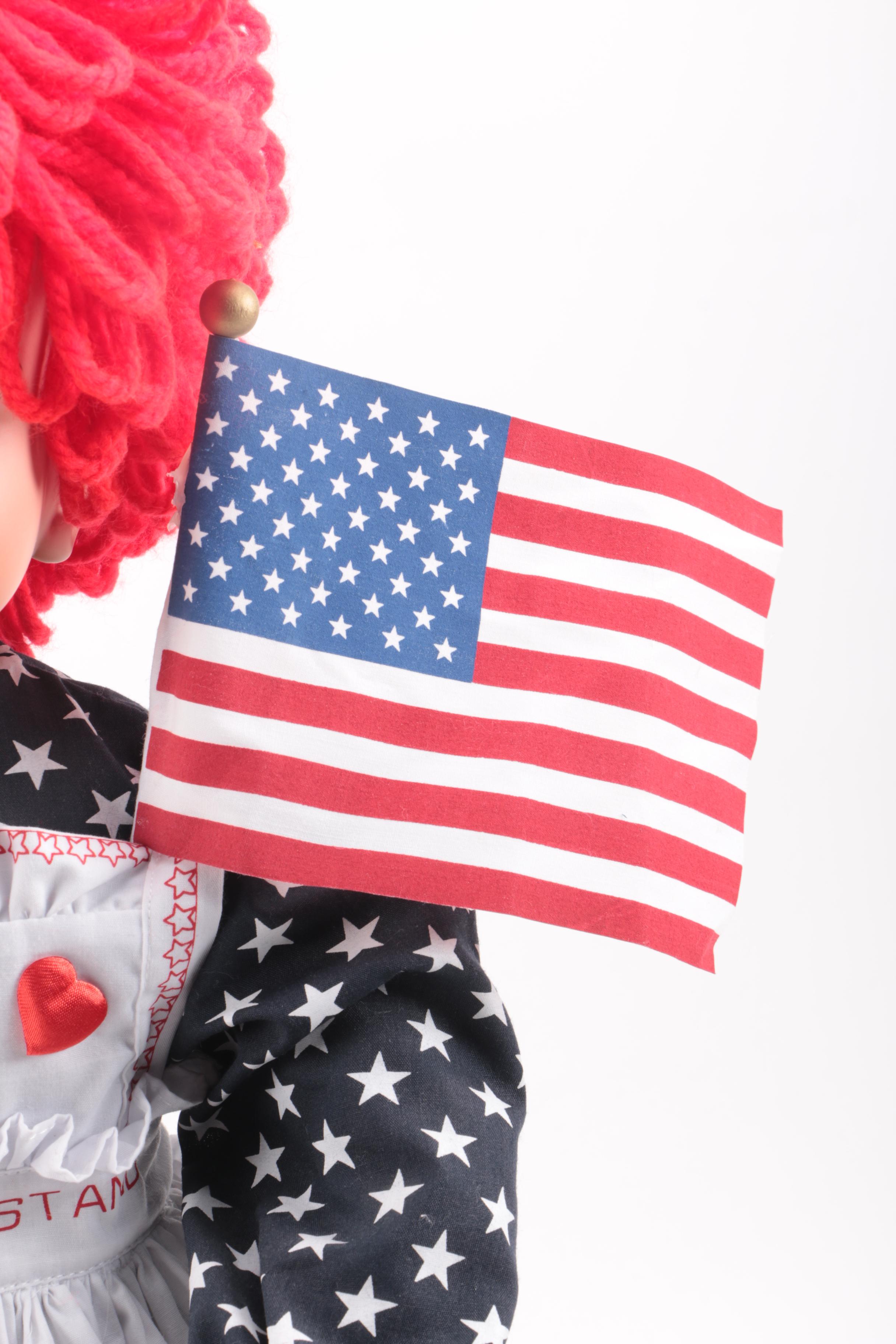 Kely Rubert Raggedy Ann Porcelain Doll