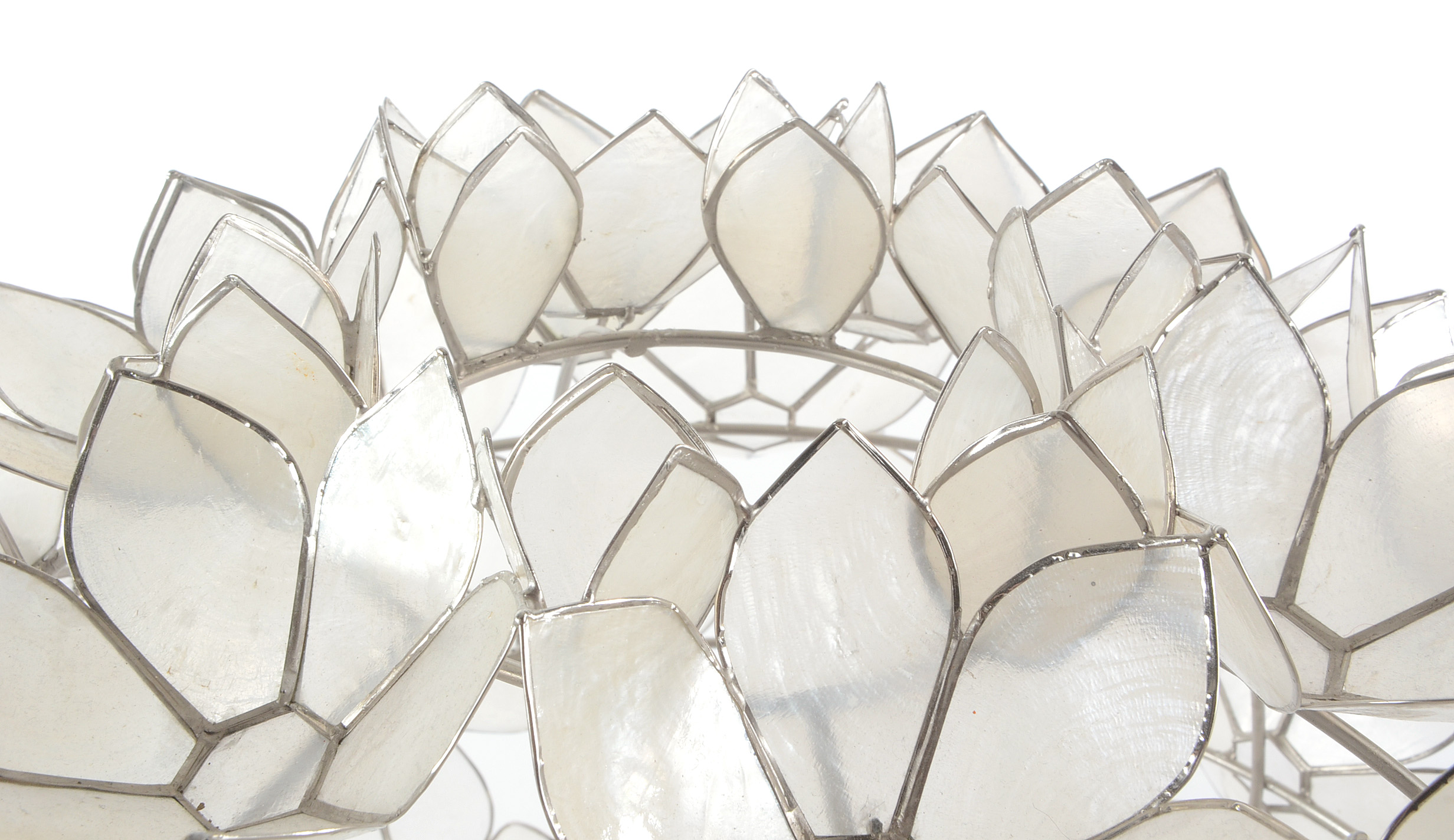 Candle-Lit Capiz Shell Floral Centerpiece