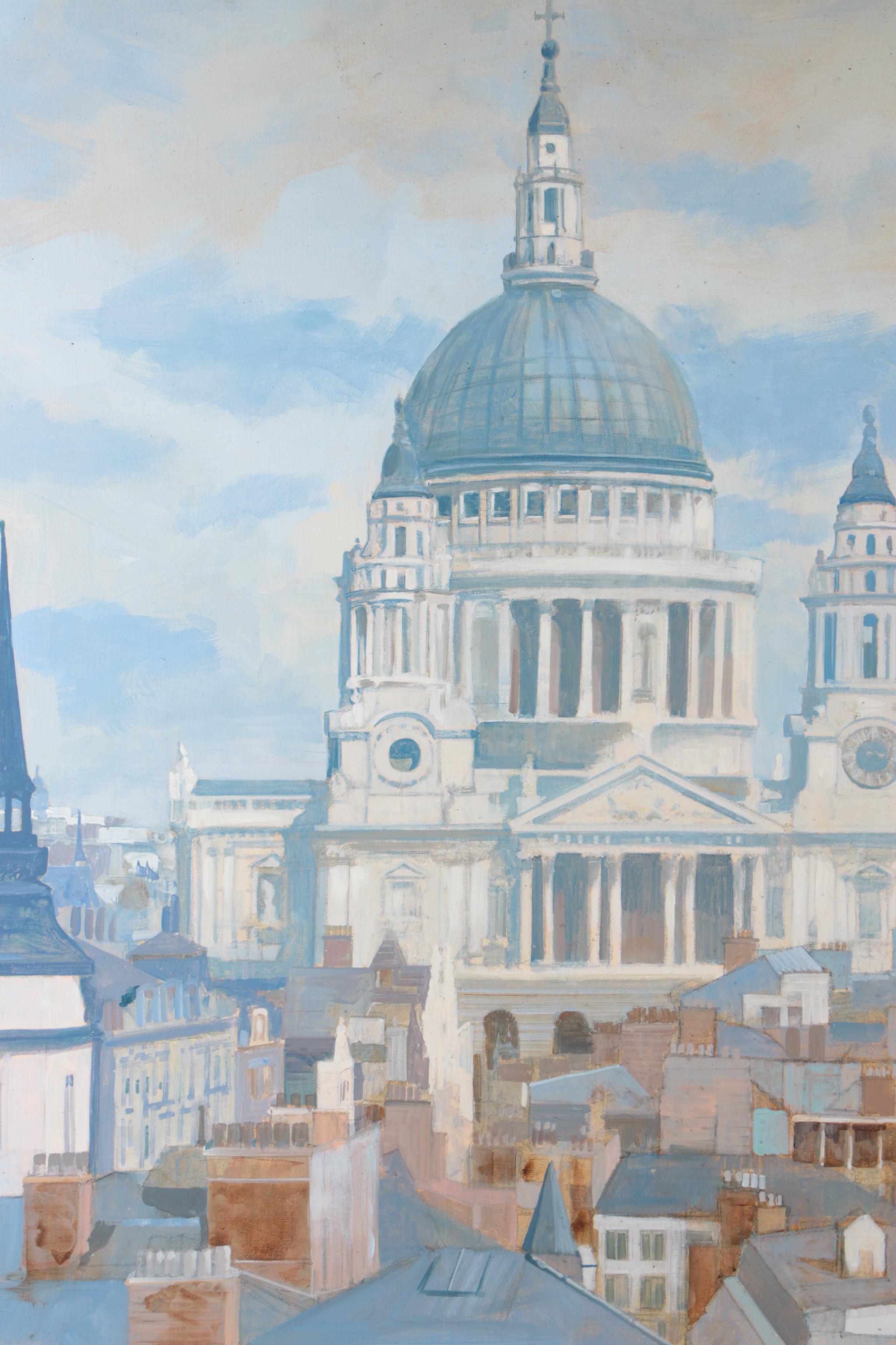 William Benecke Original Oil Painting Of Domed Building