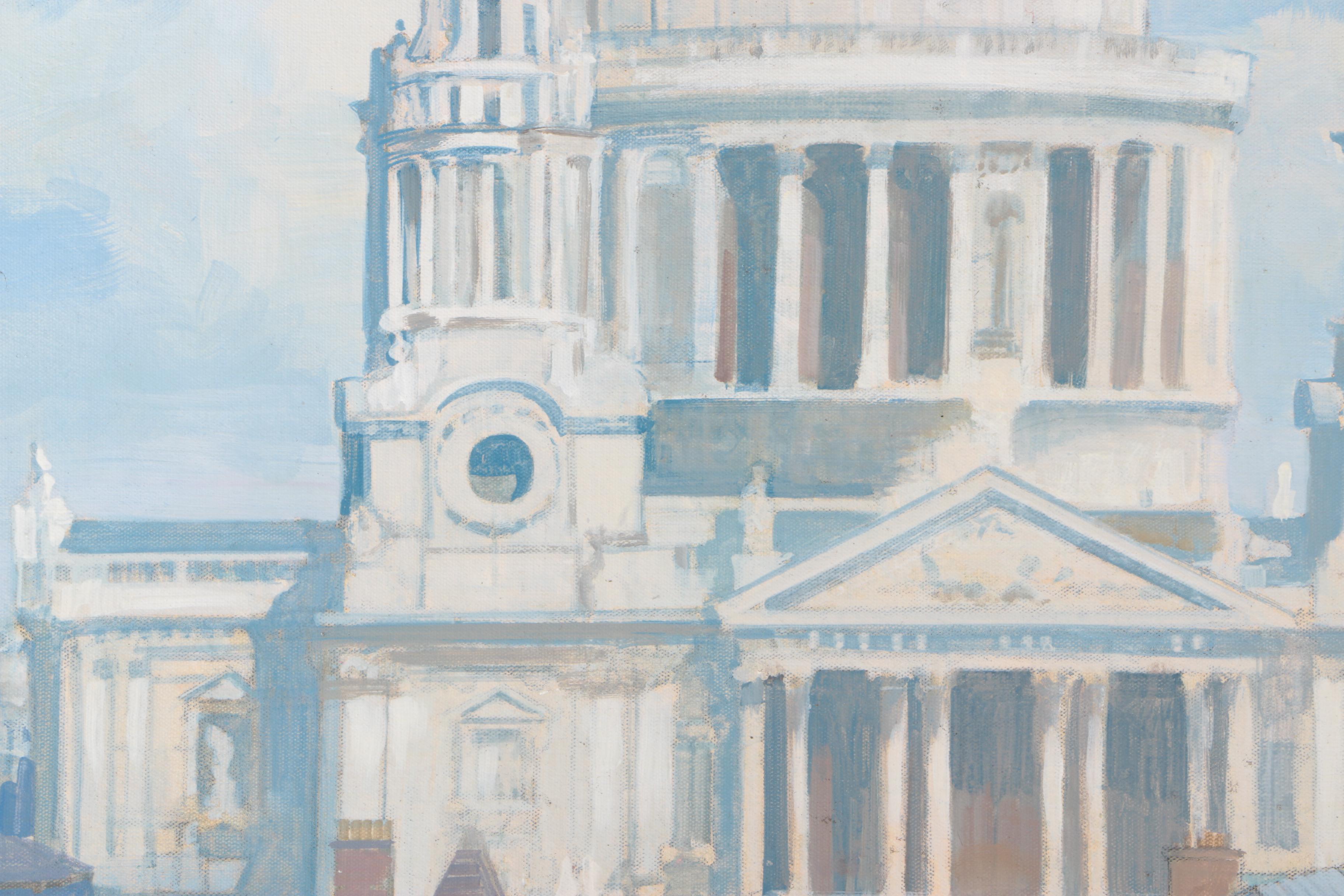 William Benecke Original Oil Painting Of Domed Building