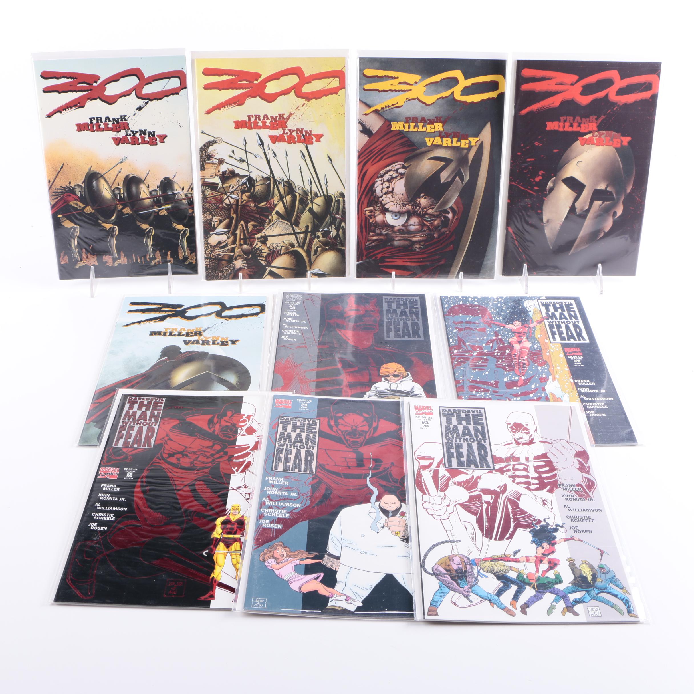 Frank Miller Mini-Series Comics Including "300" and "Daredevil The Man Without Fear"