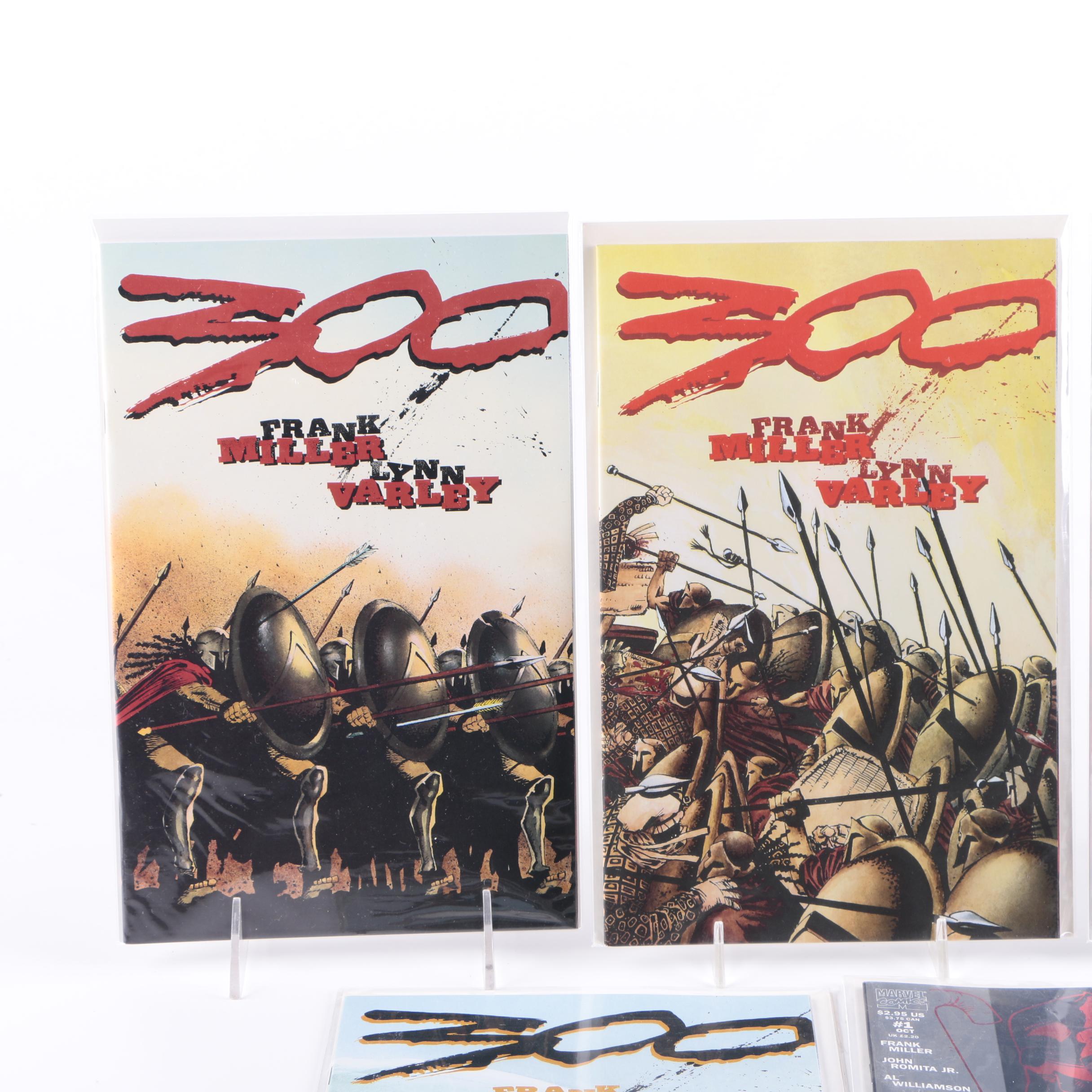 Frank Miller Mini-Series Comics Including "300" and "Daredevil The Man Without Fear"