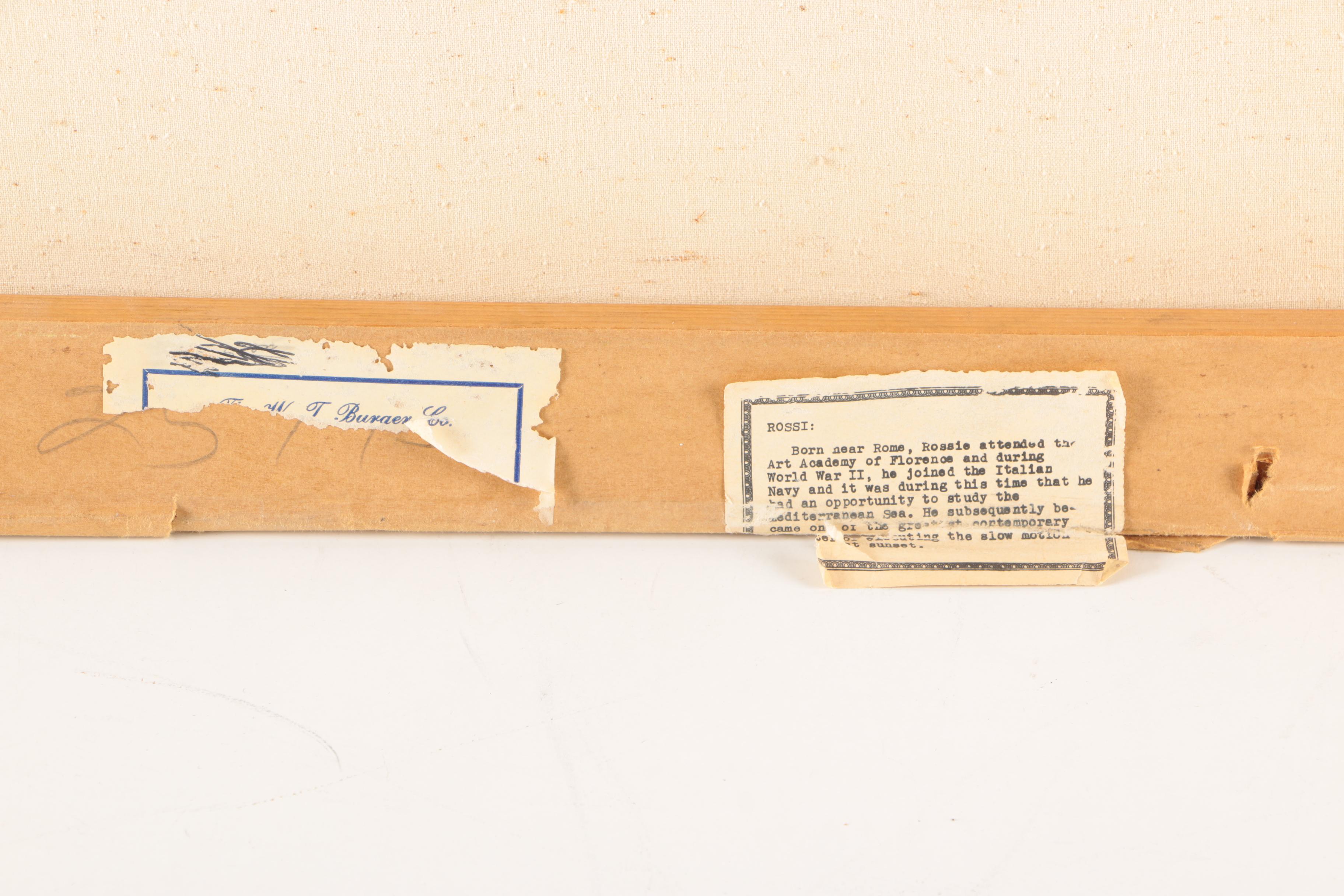 Giuseppe Rossi Oil Painting on Canvas Seascape