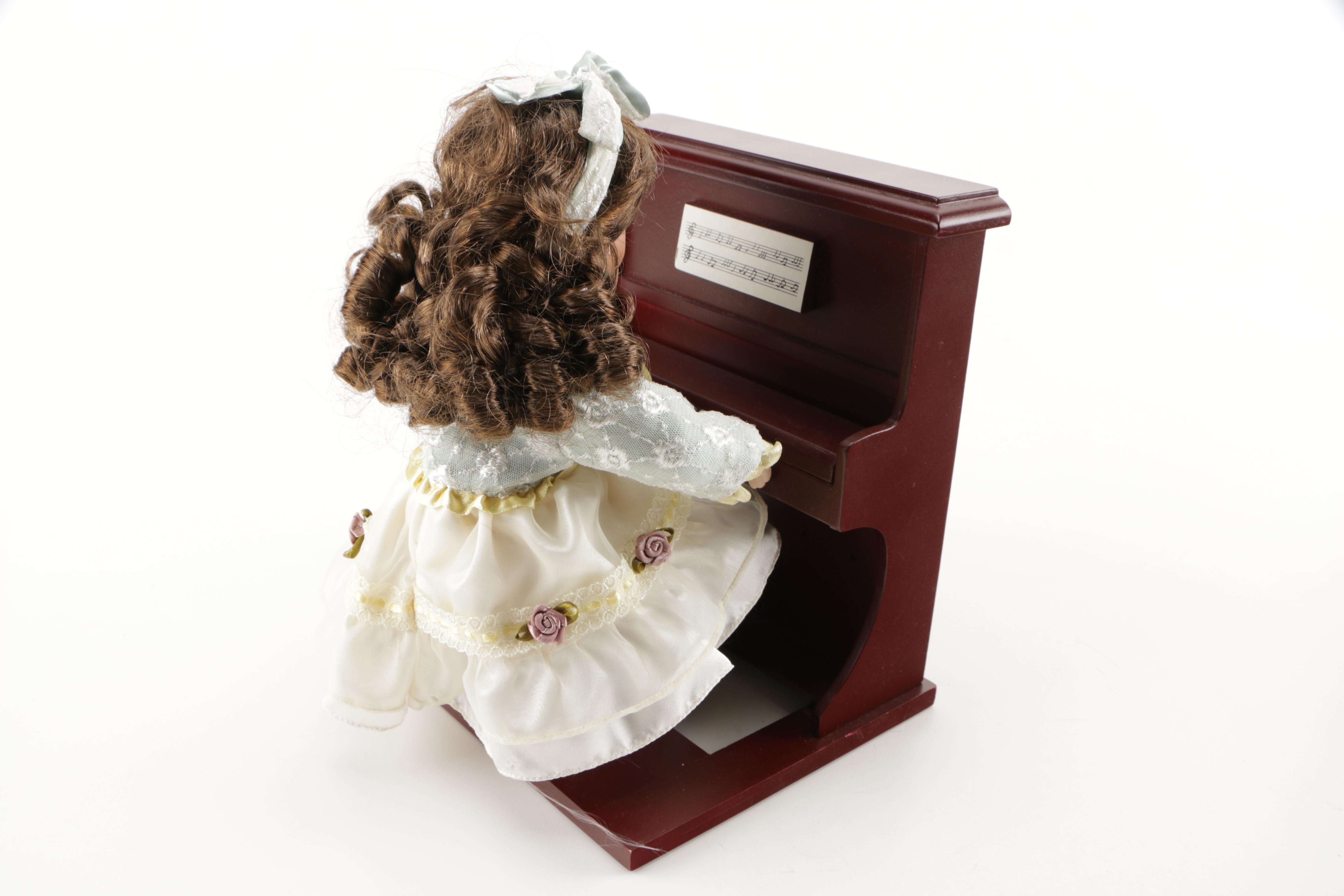 Porcelain Doll Playing Piano