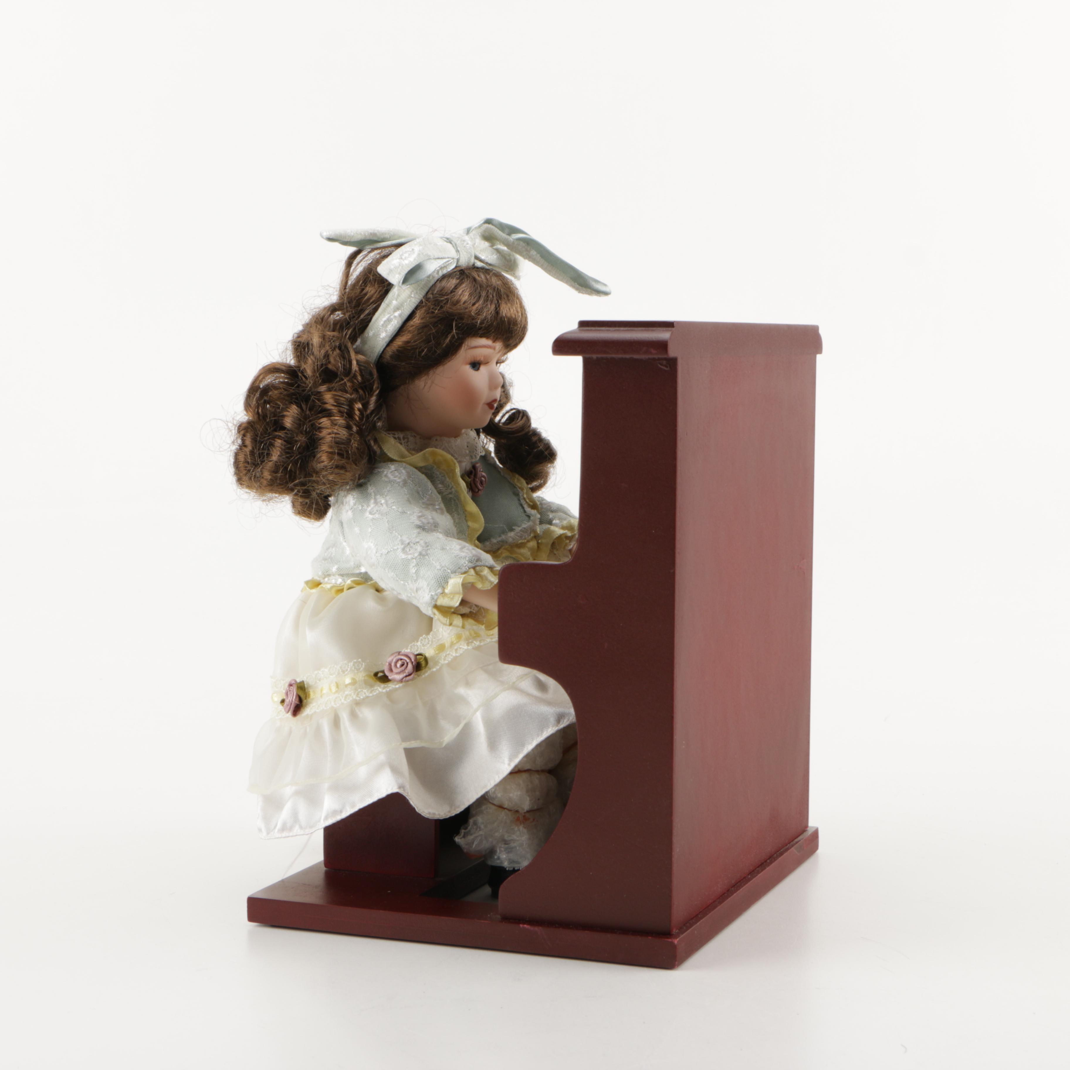 Porcelain Doll Playing Piano