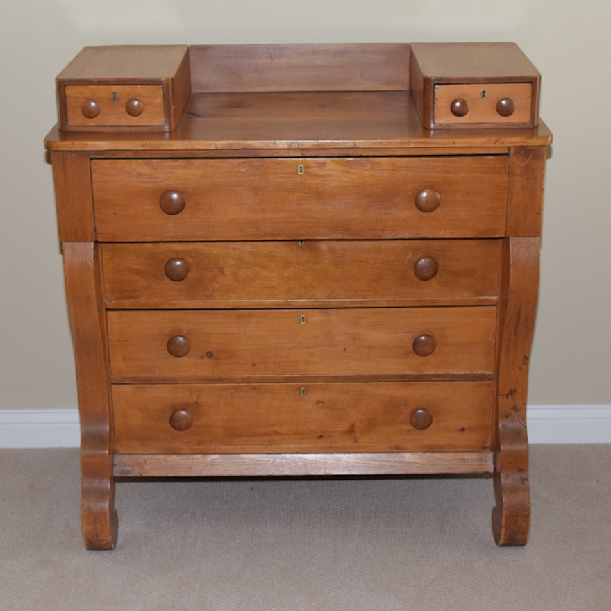 Antique Empire Style Pine Dresser