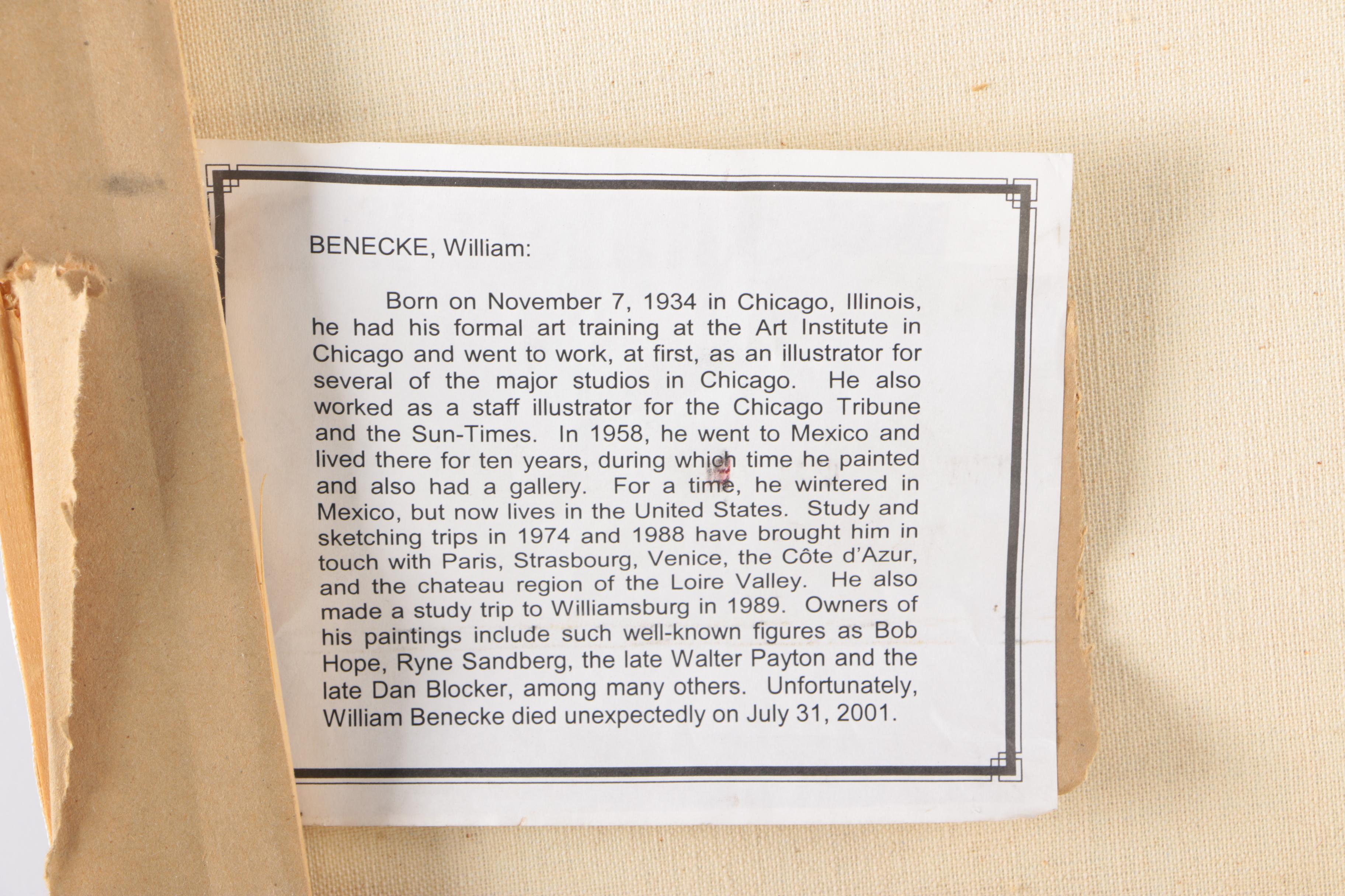 William Benecke Original Oil Painting