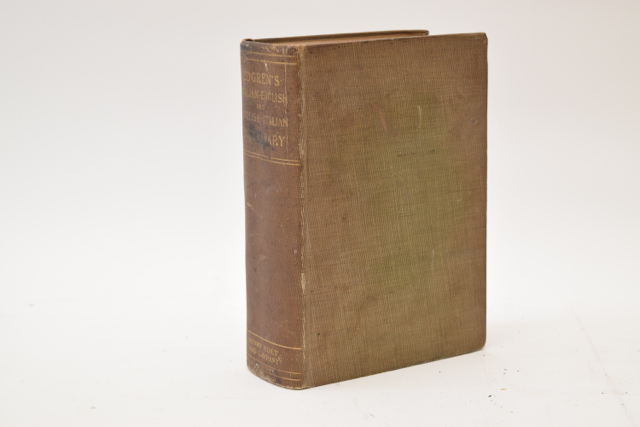 Antique New Websterian Dictionary and Edgren's Italian-English Dictionary