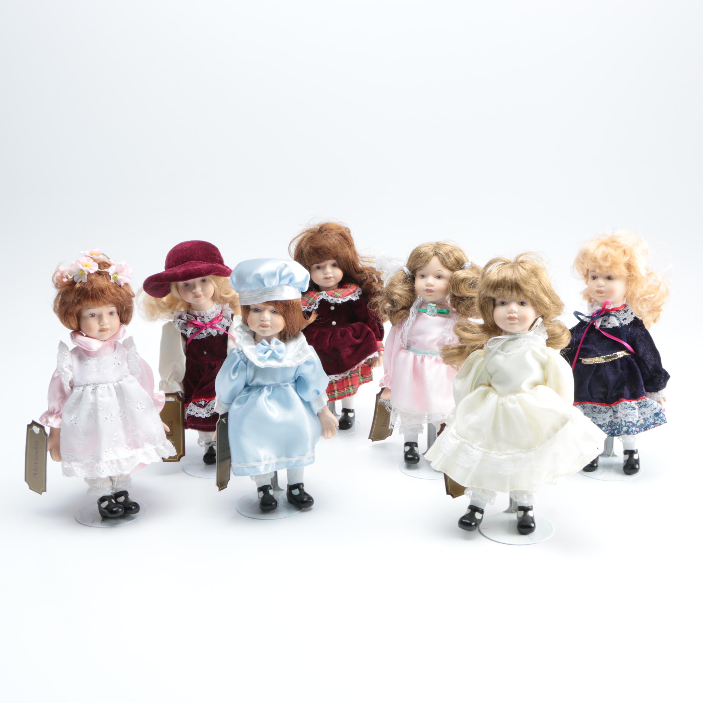 Hand-Painted and Named Porcelain Dolls