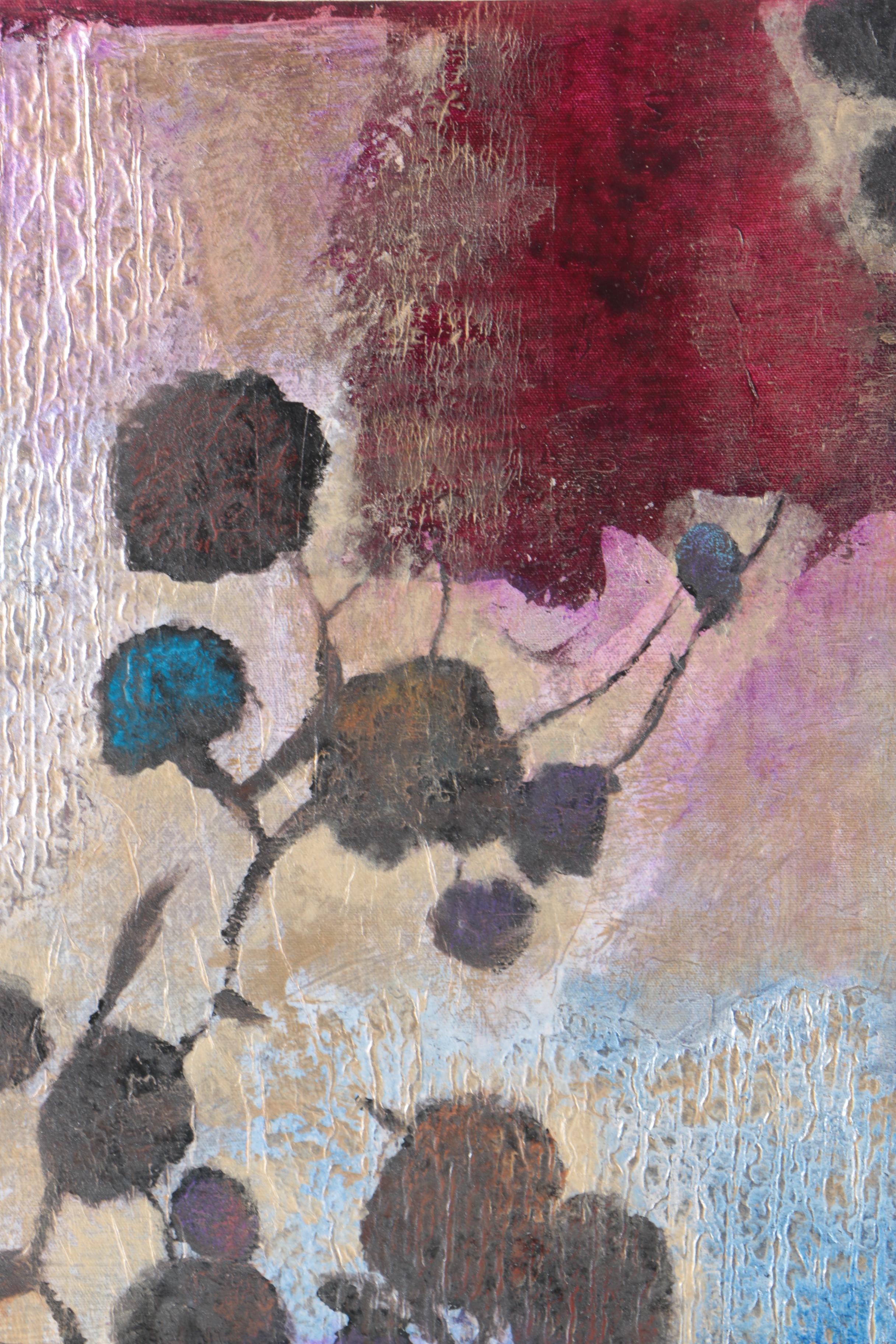 Hollack "Night Fall IV" Mixed Media Painting