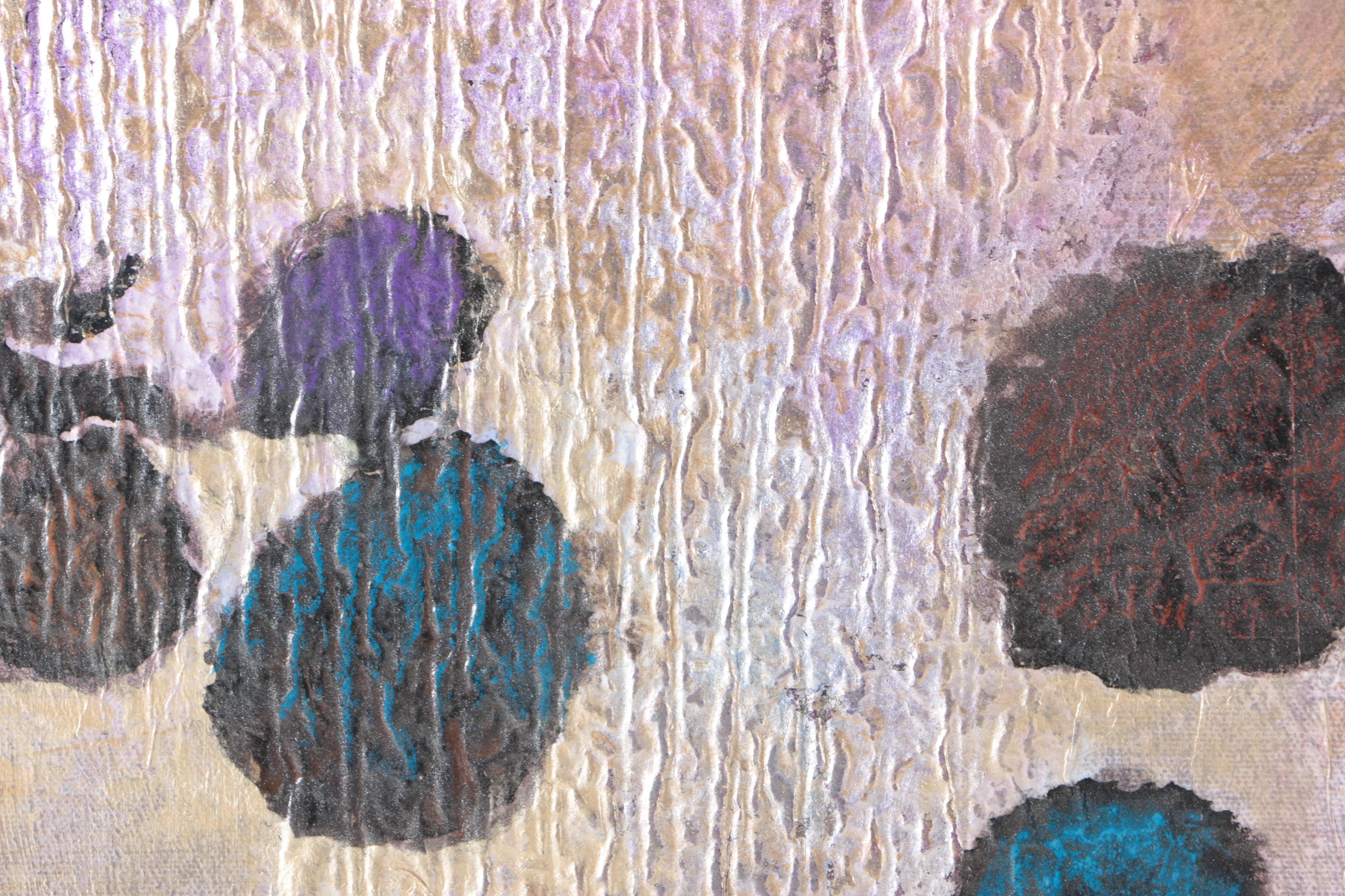 Hollack "Night Fall IV" Mixed Media Painting