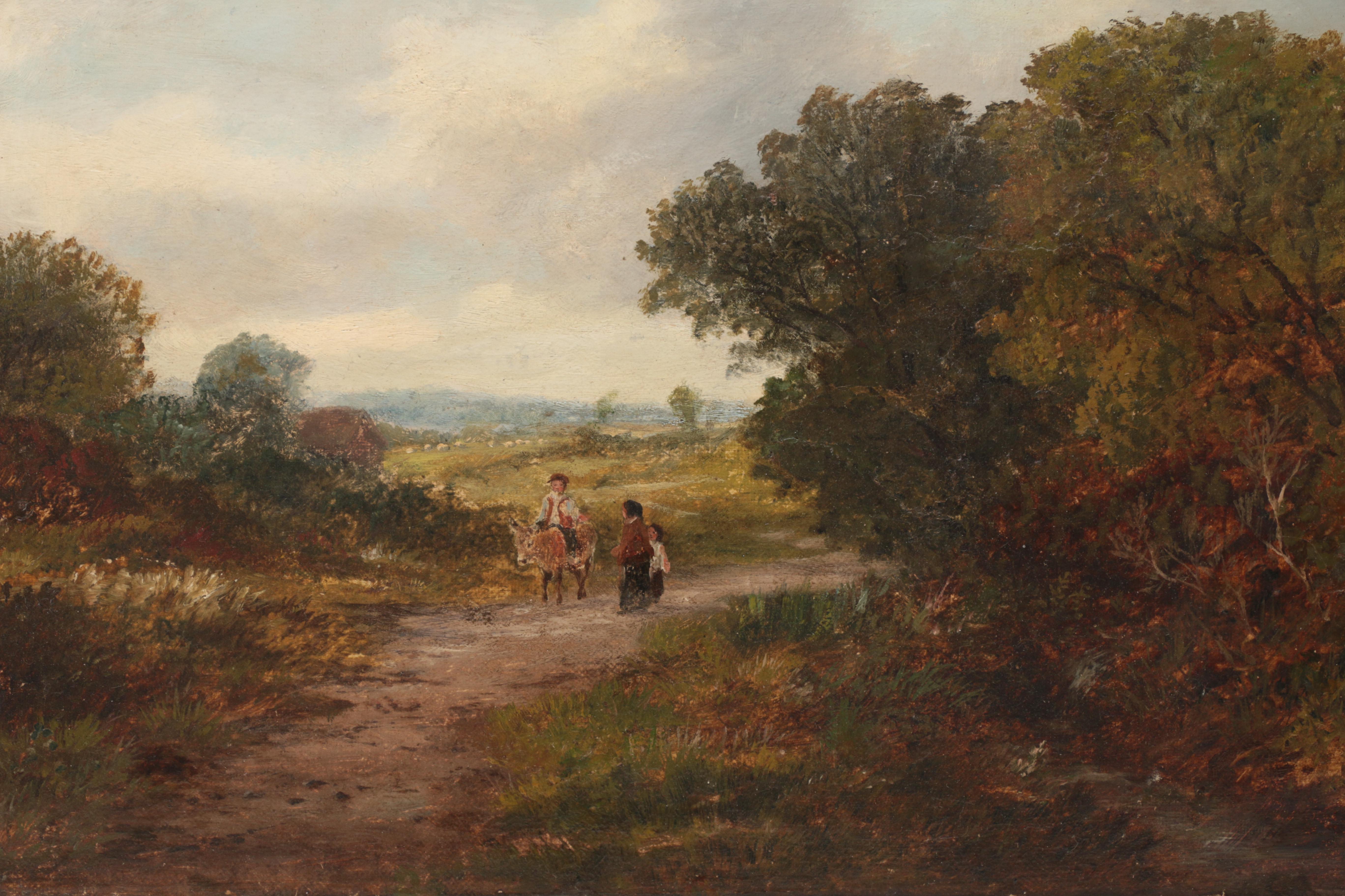 Charles Greville Morris Oil Painting on Canvas Figural Landscape