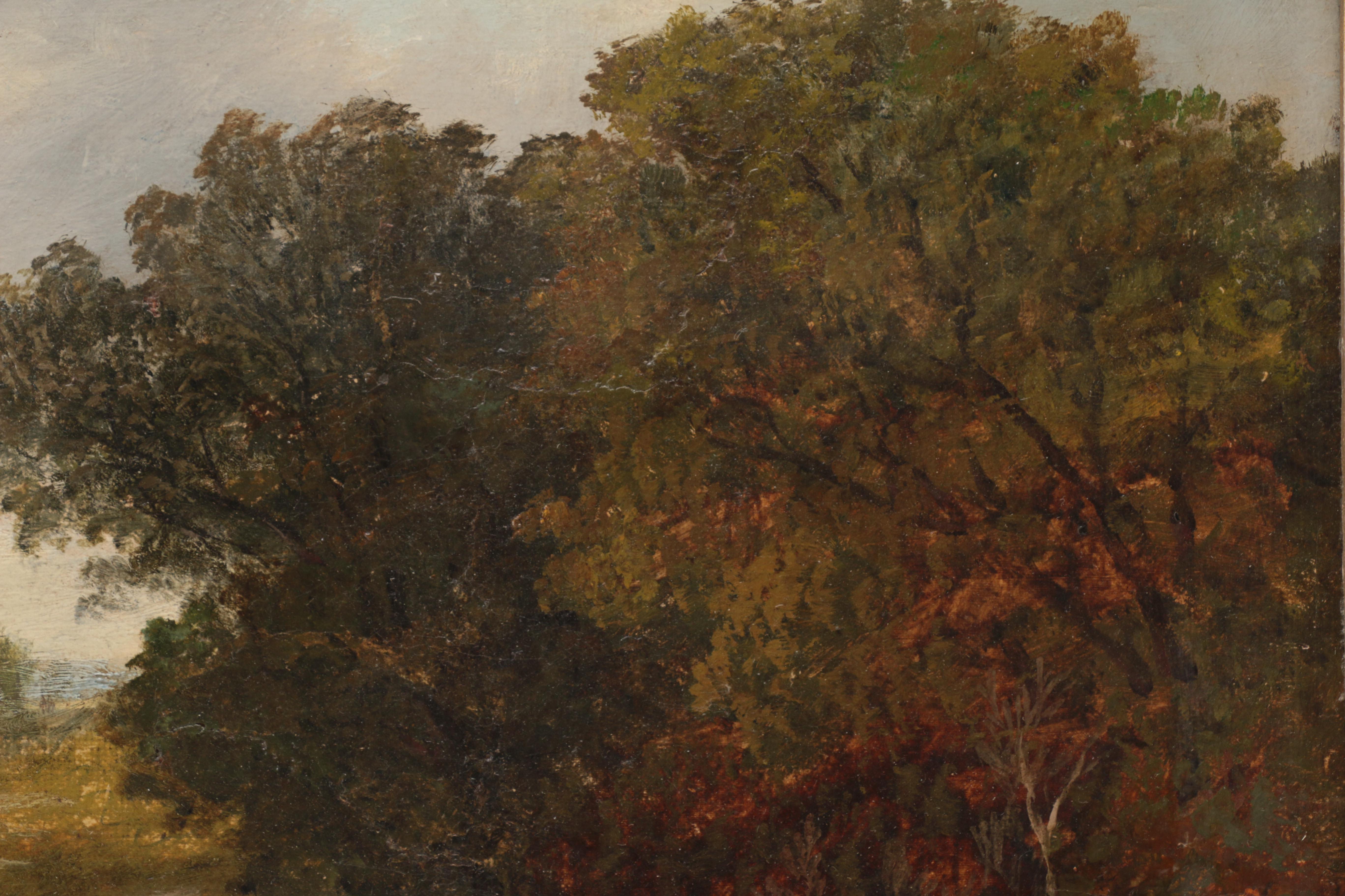 Charles Greville Morris Oil Painting on Canvas Figural Landscape