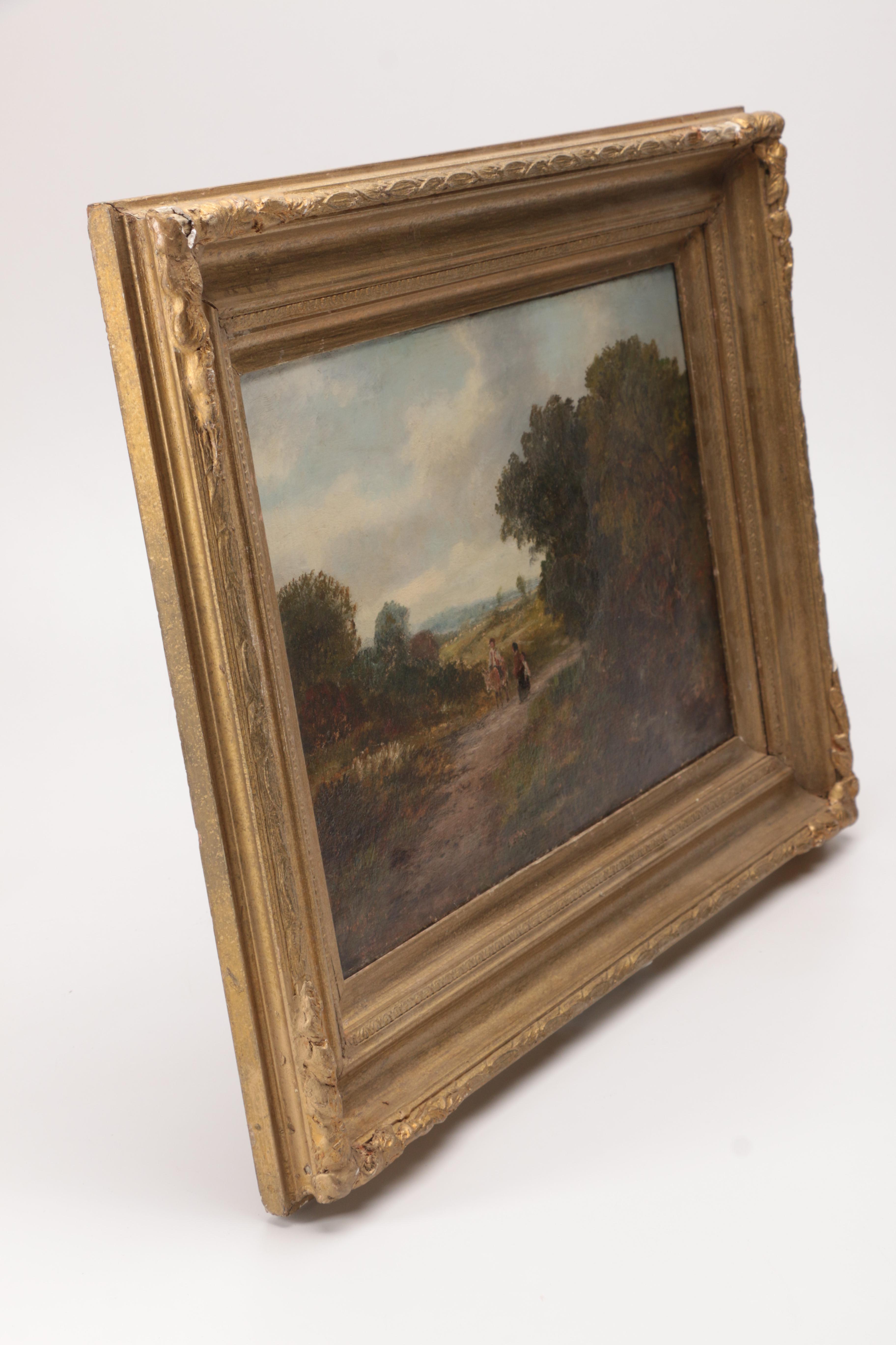 Charles Greville Morris Oil Painting on Canvas Figural Landscape