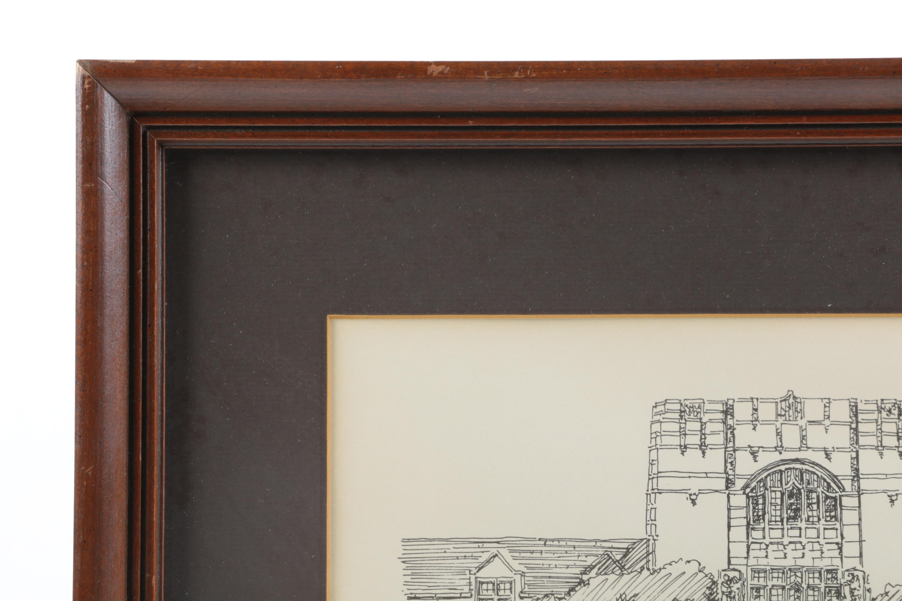 Singh Limited Edition Lithograph "Union Building, Purdue University Lafayette, Indiana"