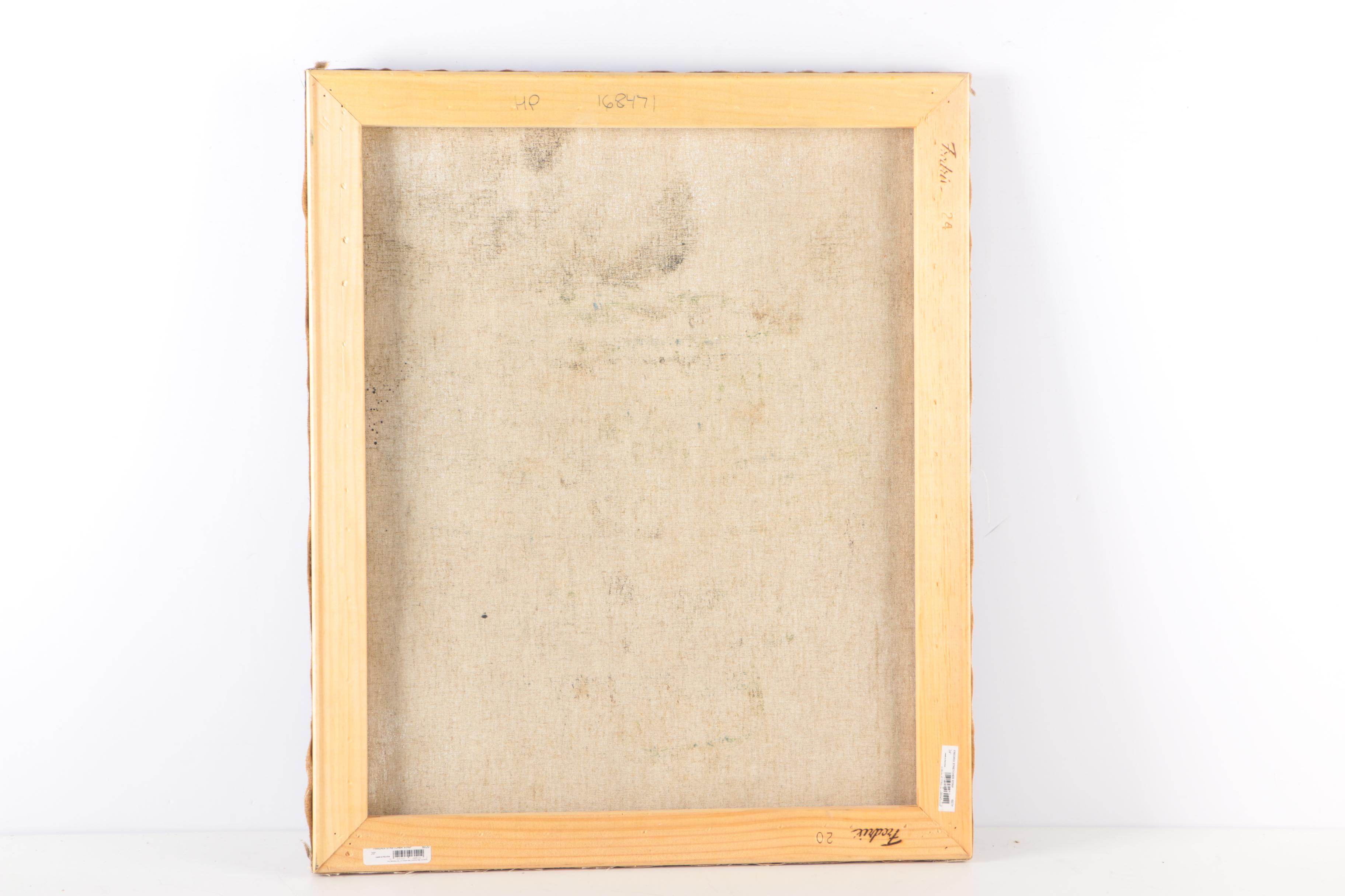 Original Oil Painting Of Shang Dynasty Inspired Vase