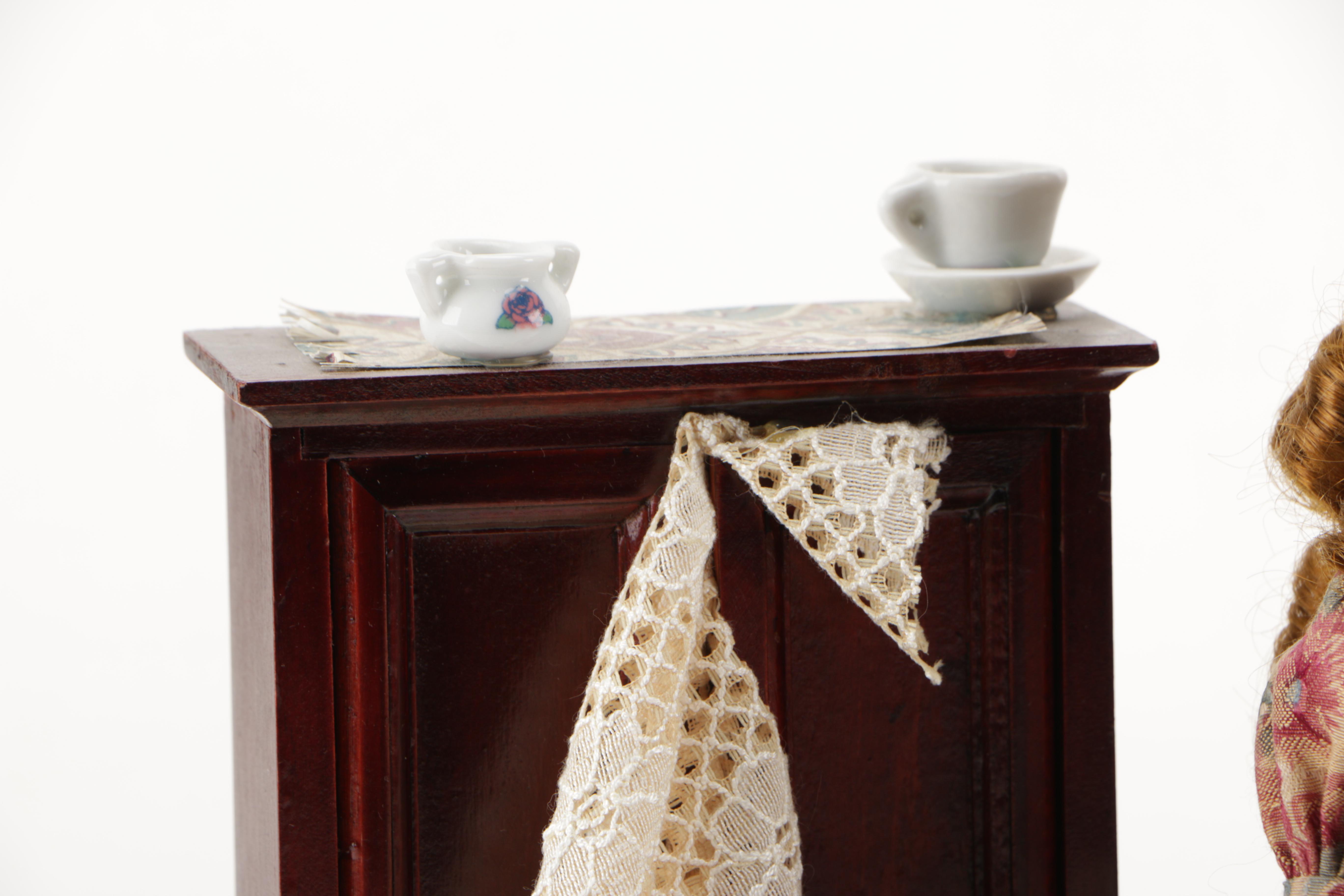 Porcelain Doll and Attached Accessories